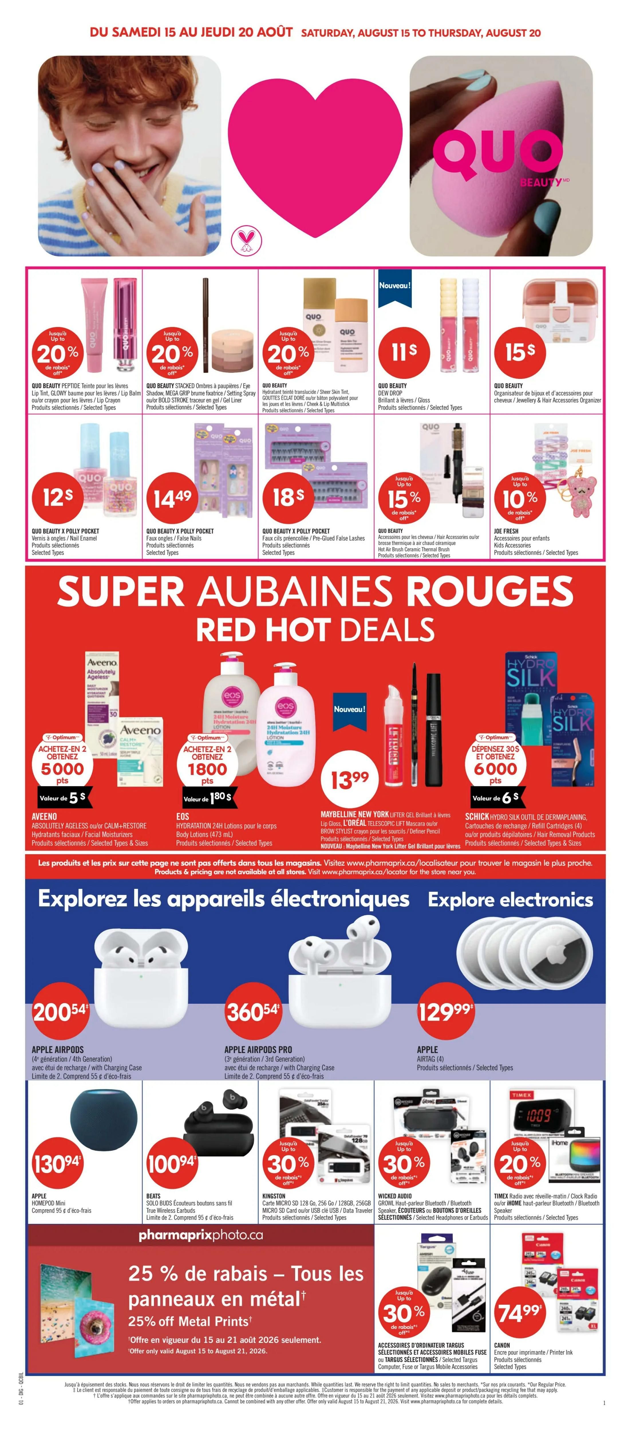 Pharmaprix Flyer August 15 to 20