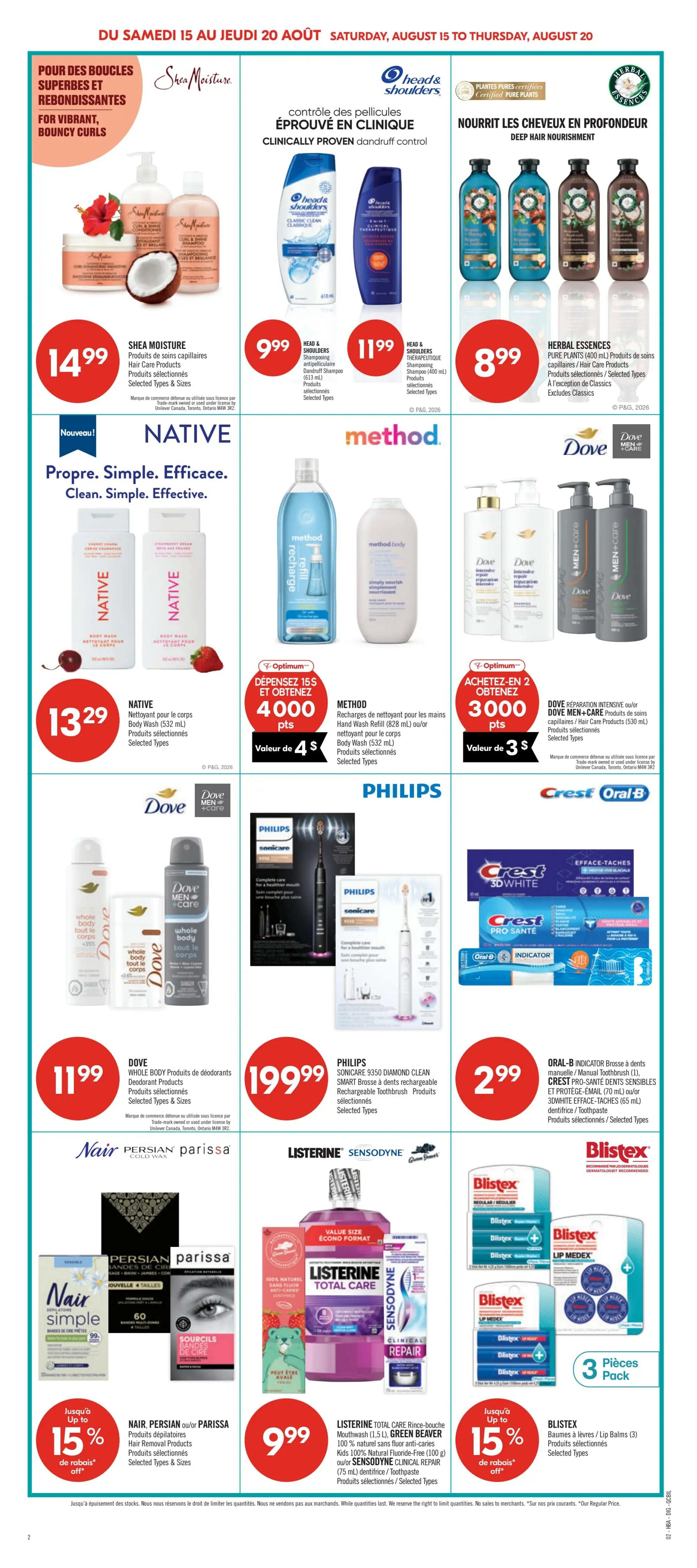 Pharmaprix Flyer August 15 to 20