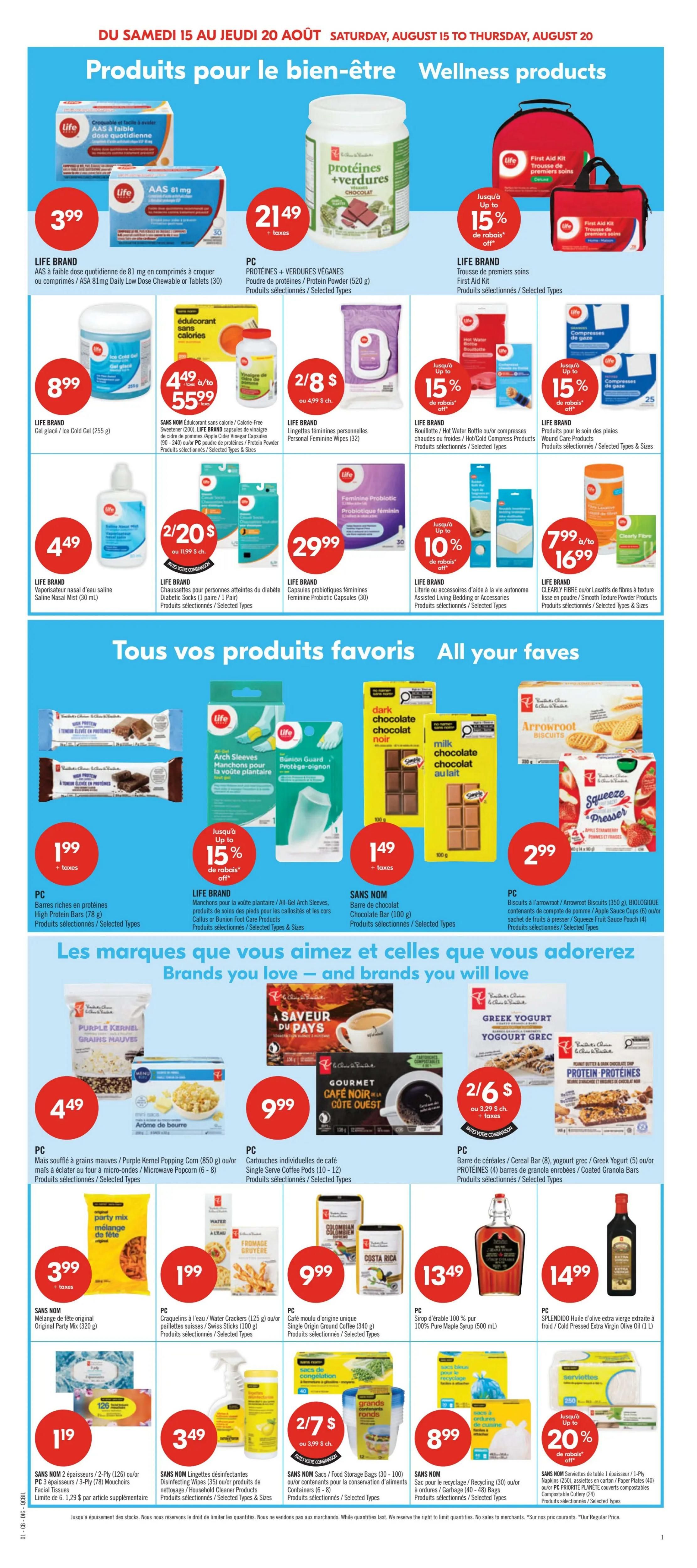 Pharmaprix Flyer August 15 to 20