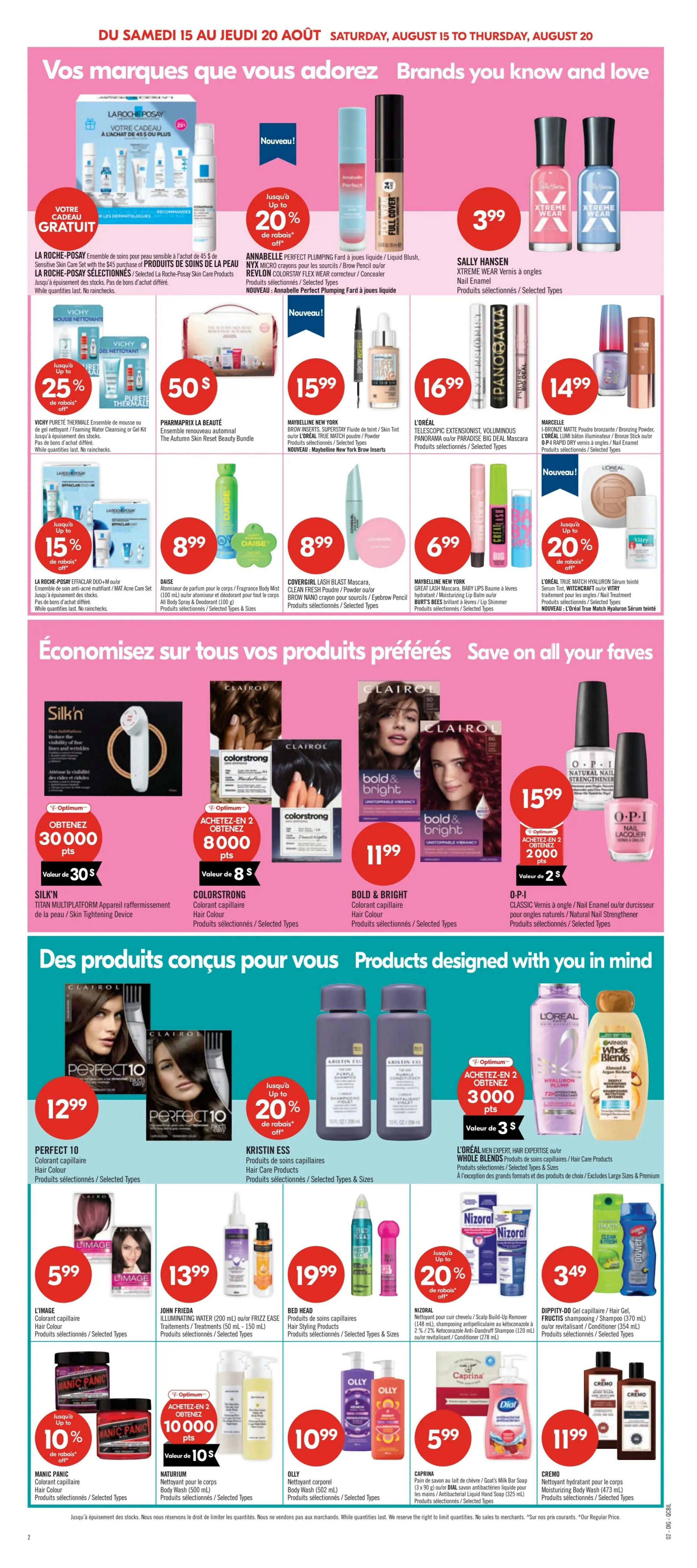 Pharmaprix Flyer August 15 to 20
