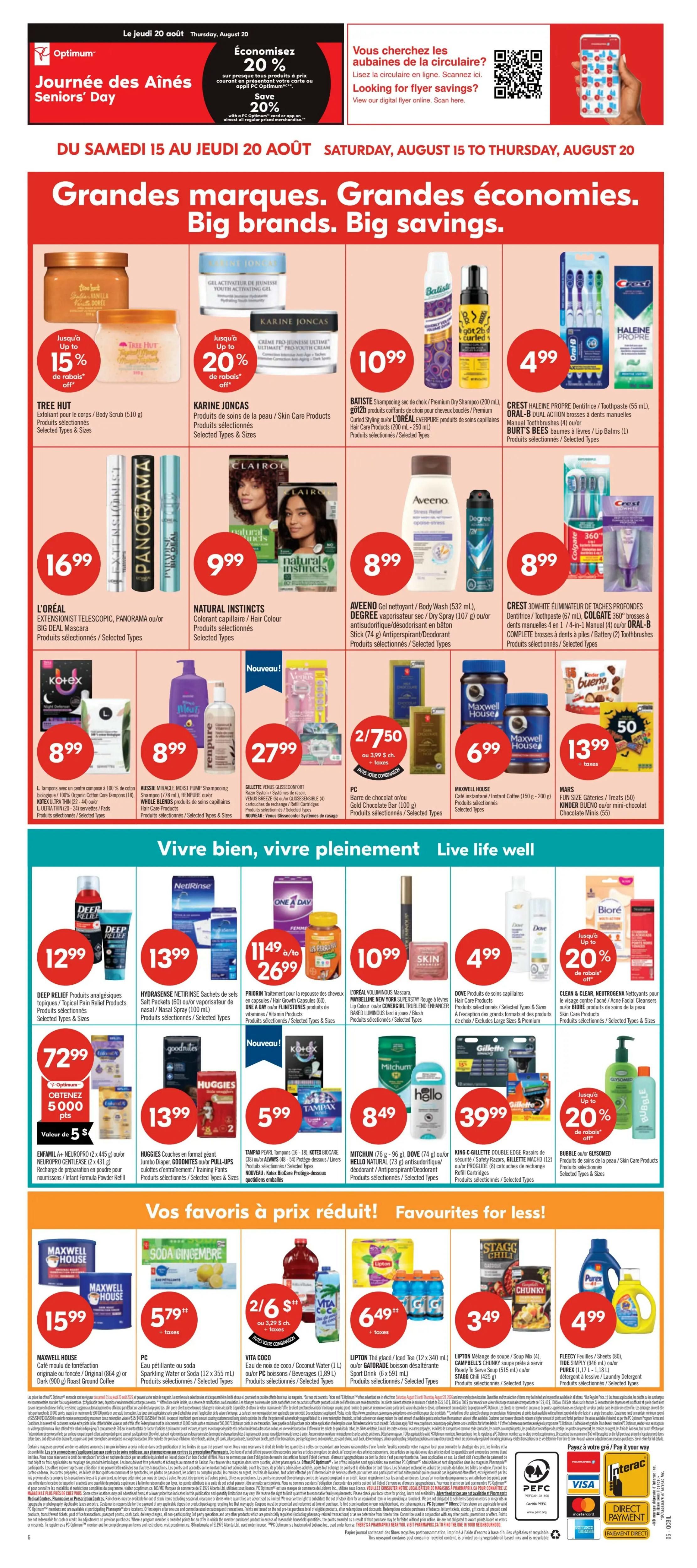 Pharmaprix Flyer August 15 to 20