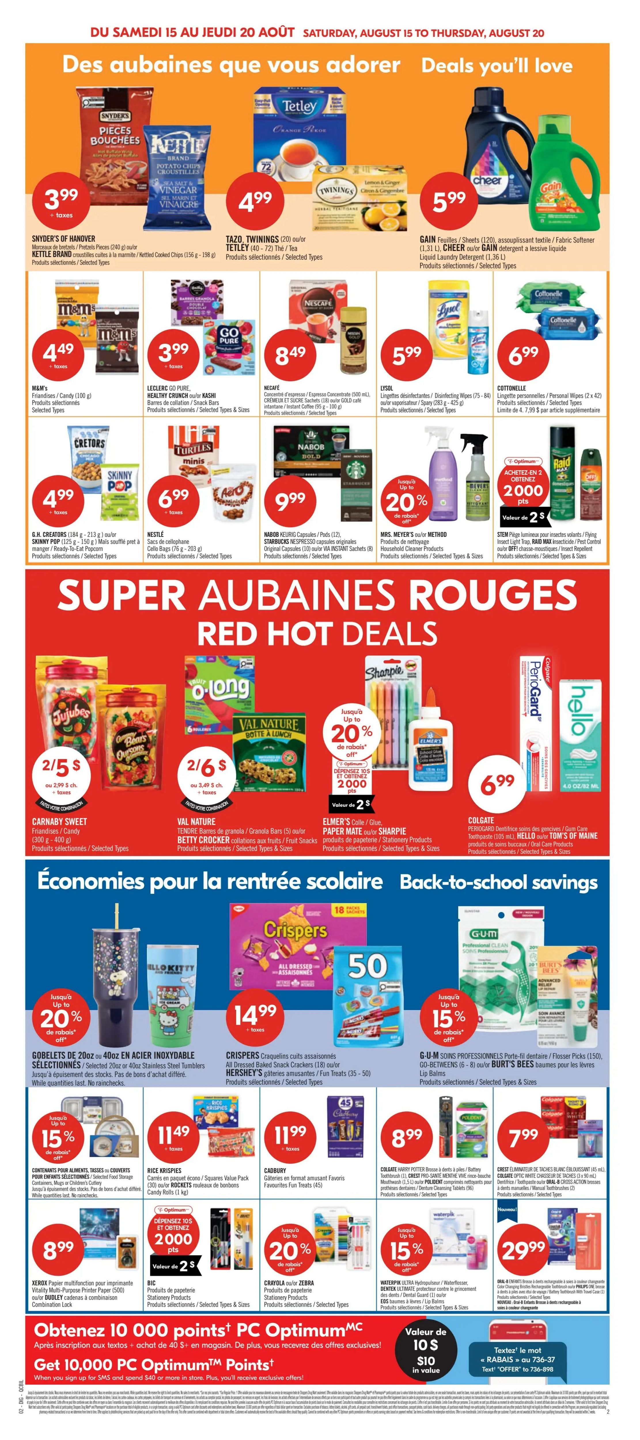 Pharmaprix Flyer August 15 to 20