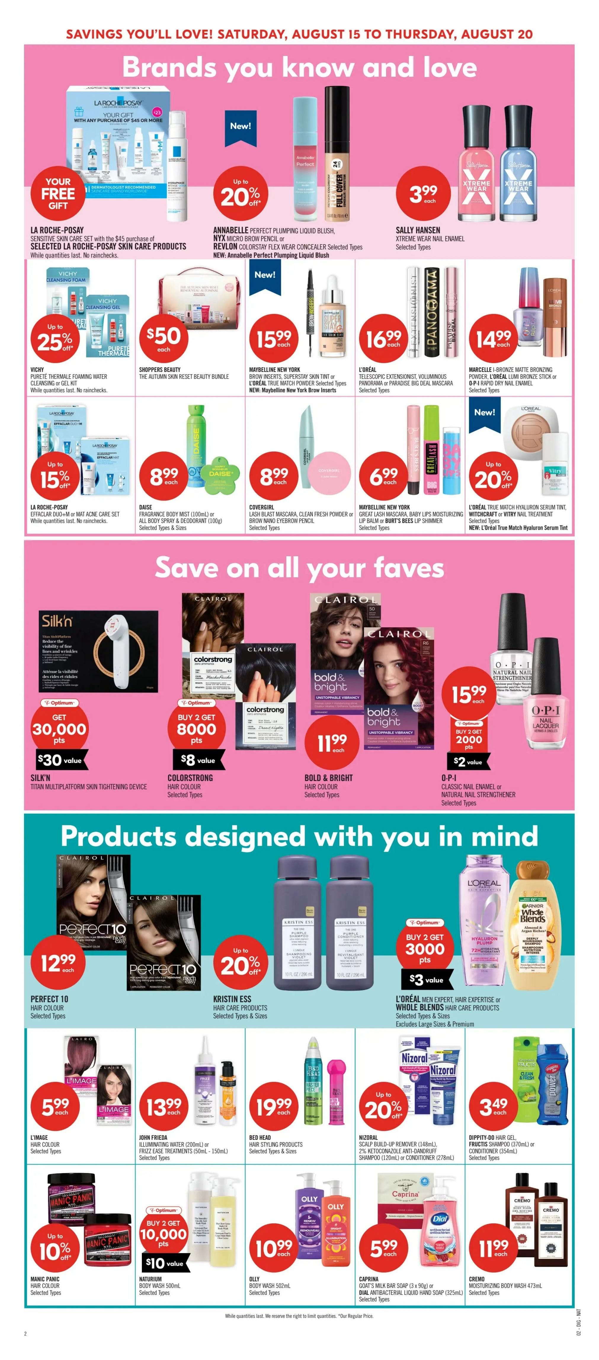 Shoppers Drug Mart (West) Flyer August 15 to 20