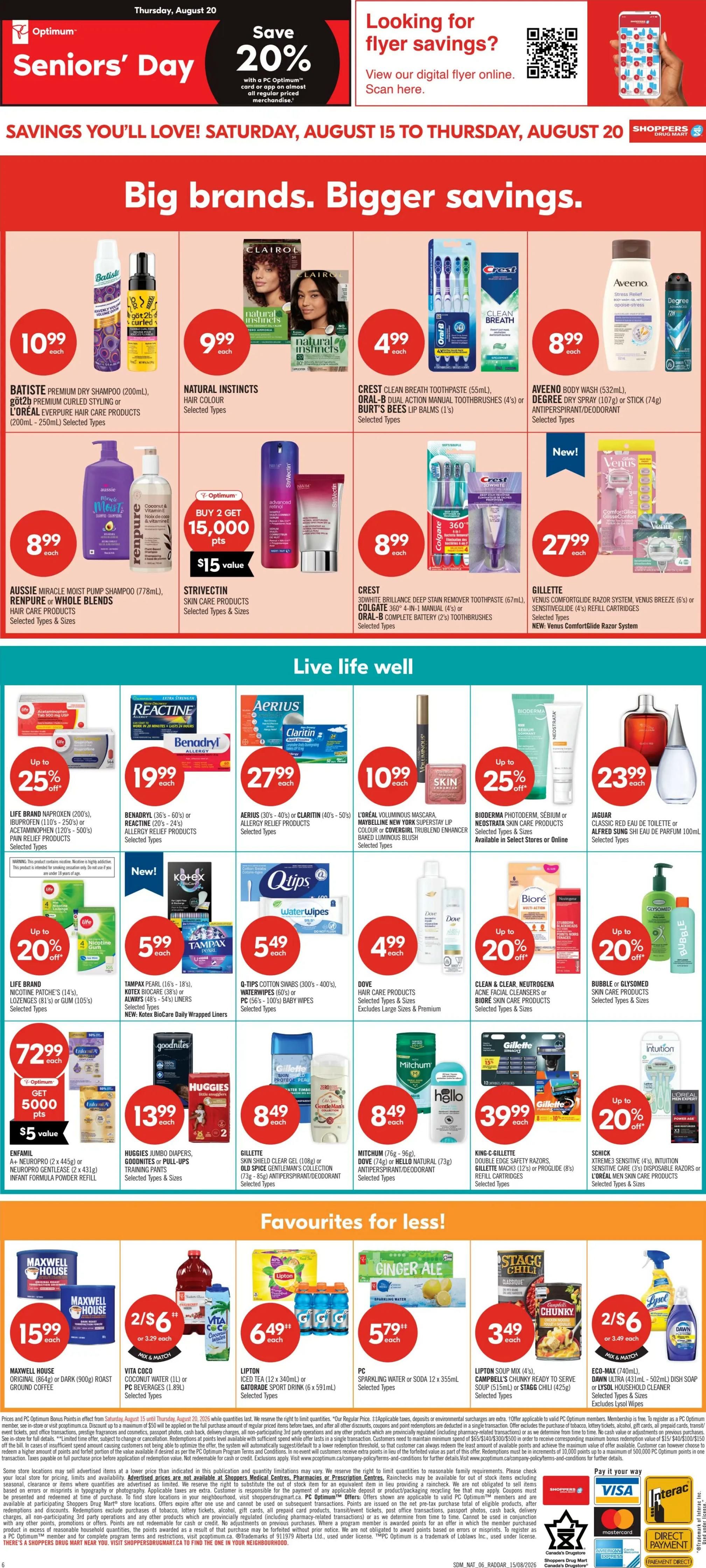 Shoppers Drug Mart (West) Flyer August 15 to 20