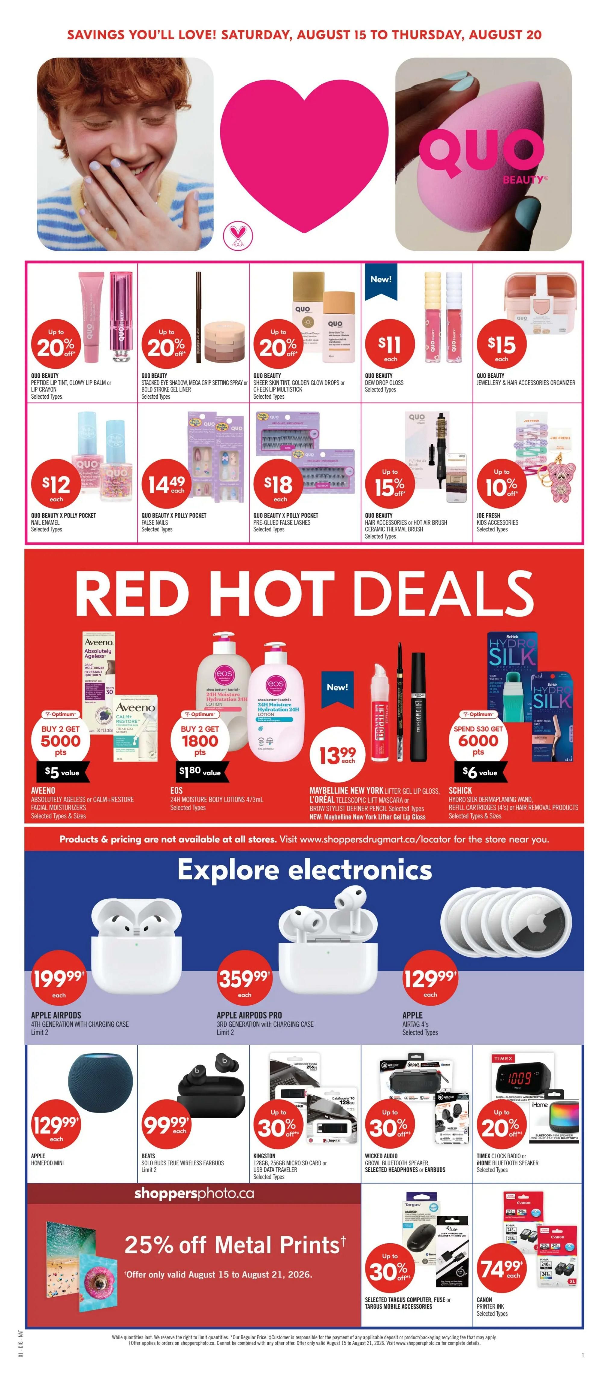 Shoppers Drug Mart (West) Flyer August 15 to 20