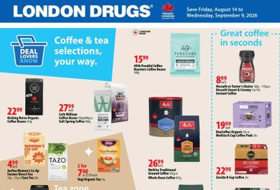 London Drugs Coffee & Tea Flyer August 14 to September 9