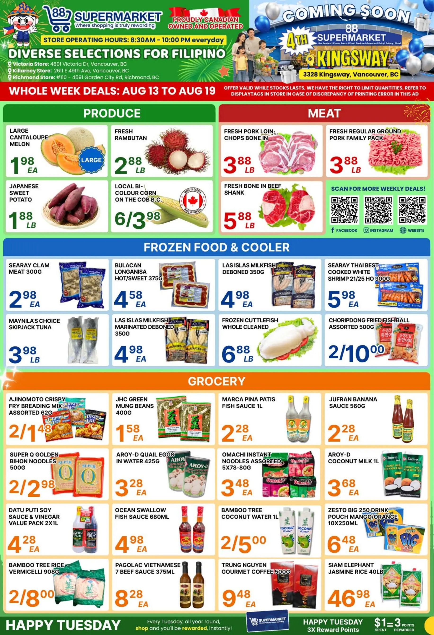 88 Supermarket Flyer August 13 to 19