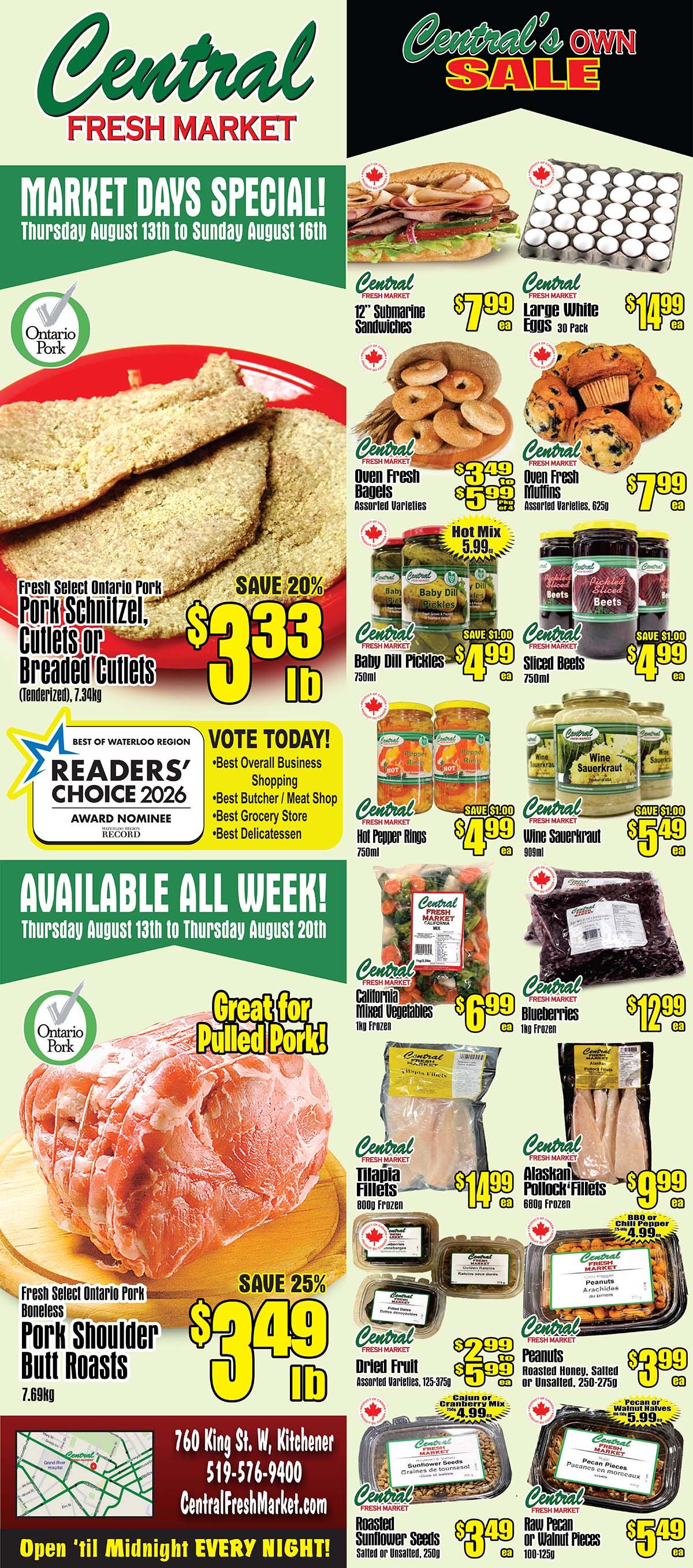 Central Fresh Market Flyer August 13 to 20