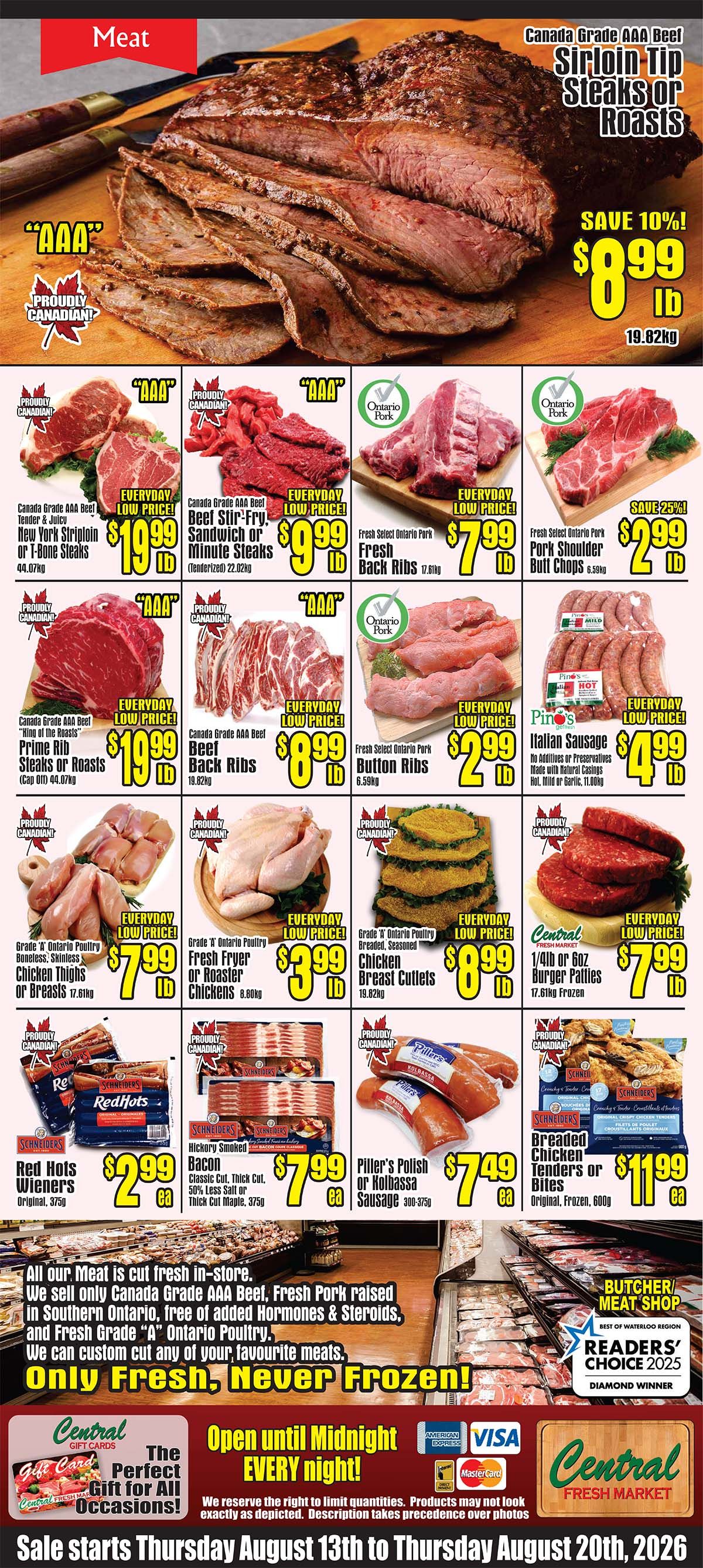 Central Fresh Market Flyer August 13 to 20