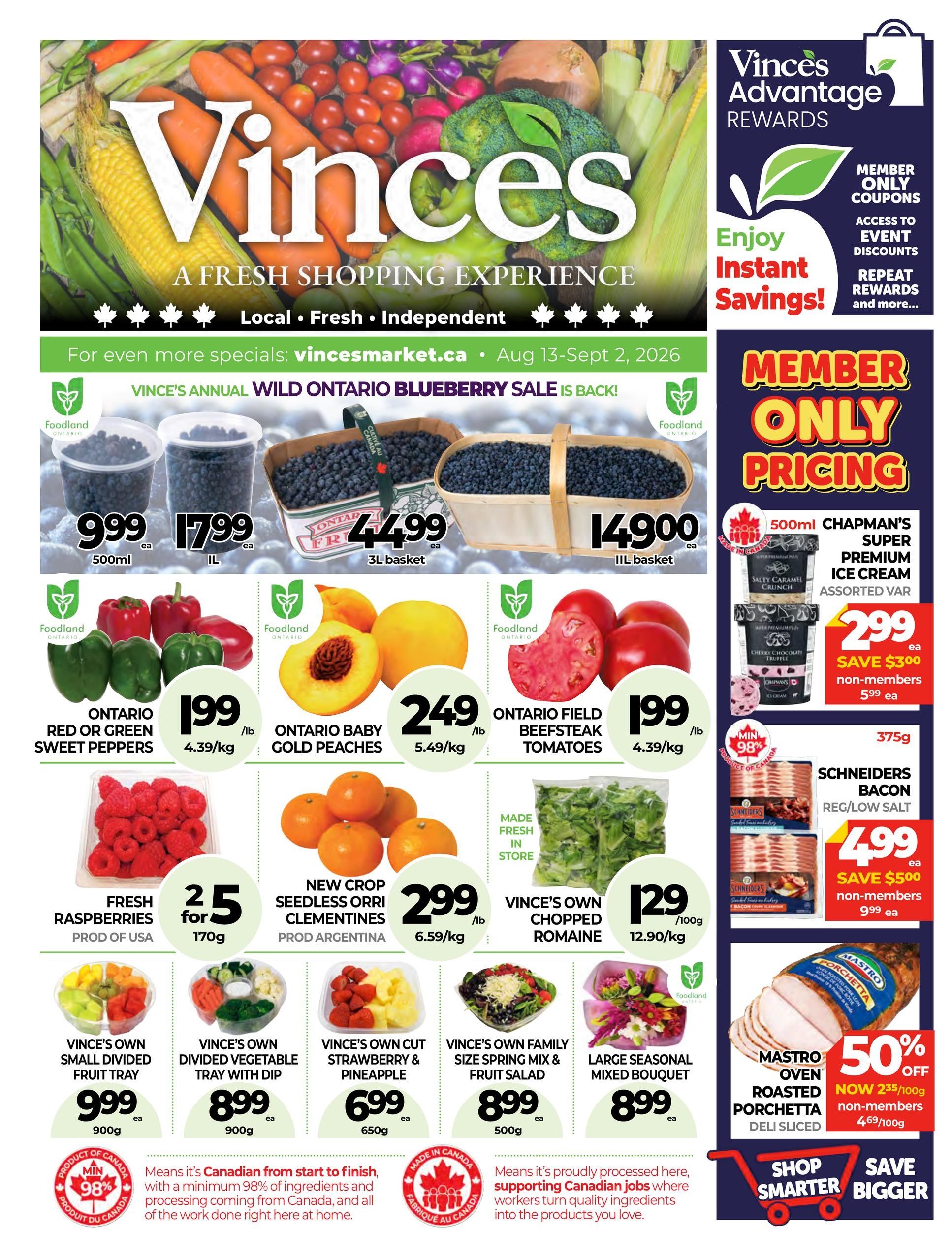 Vince's Market Flyer August 13 to September 2