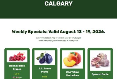 H&W Produce Flyer August 13 to 19