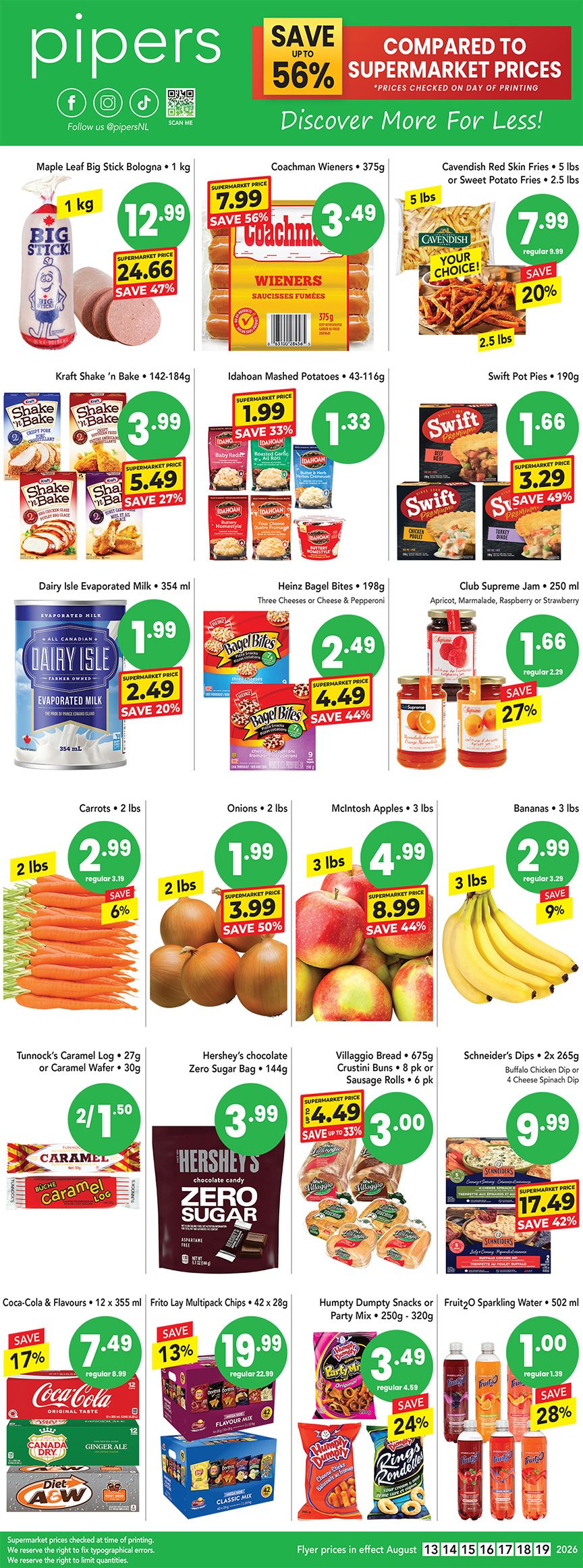 Pipers Superstore Flyer August 13 to 19