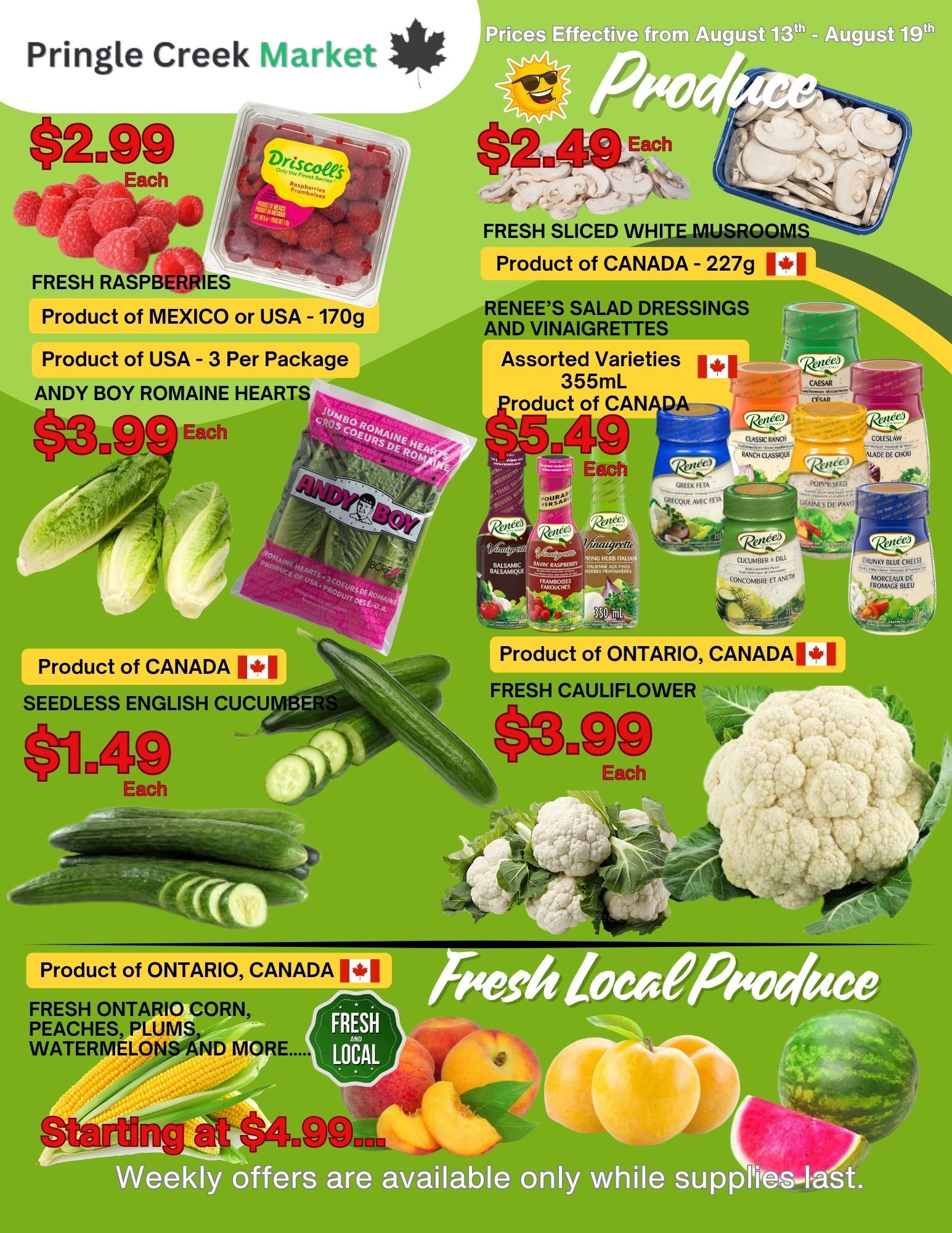 Pringle Creek Market Flyer August 13 to 19