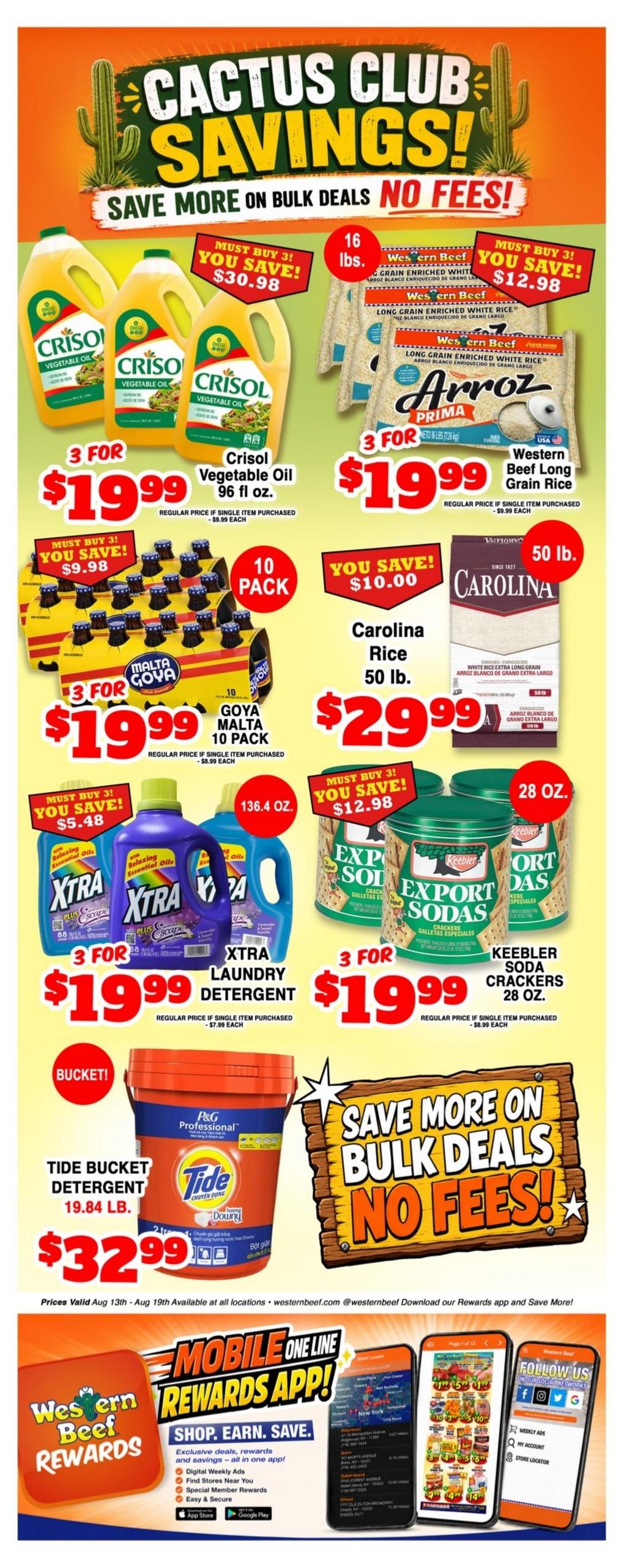 Western Beef (Carle Place–Mineola Area, NY) Weekly Ad August 13 - 19, 2026
