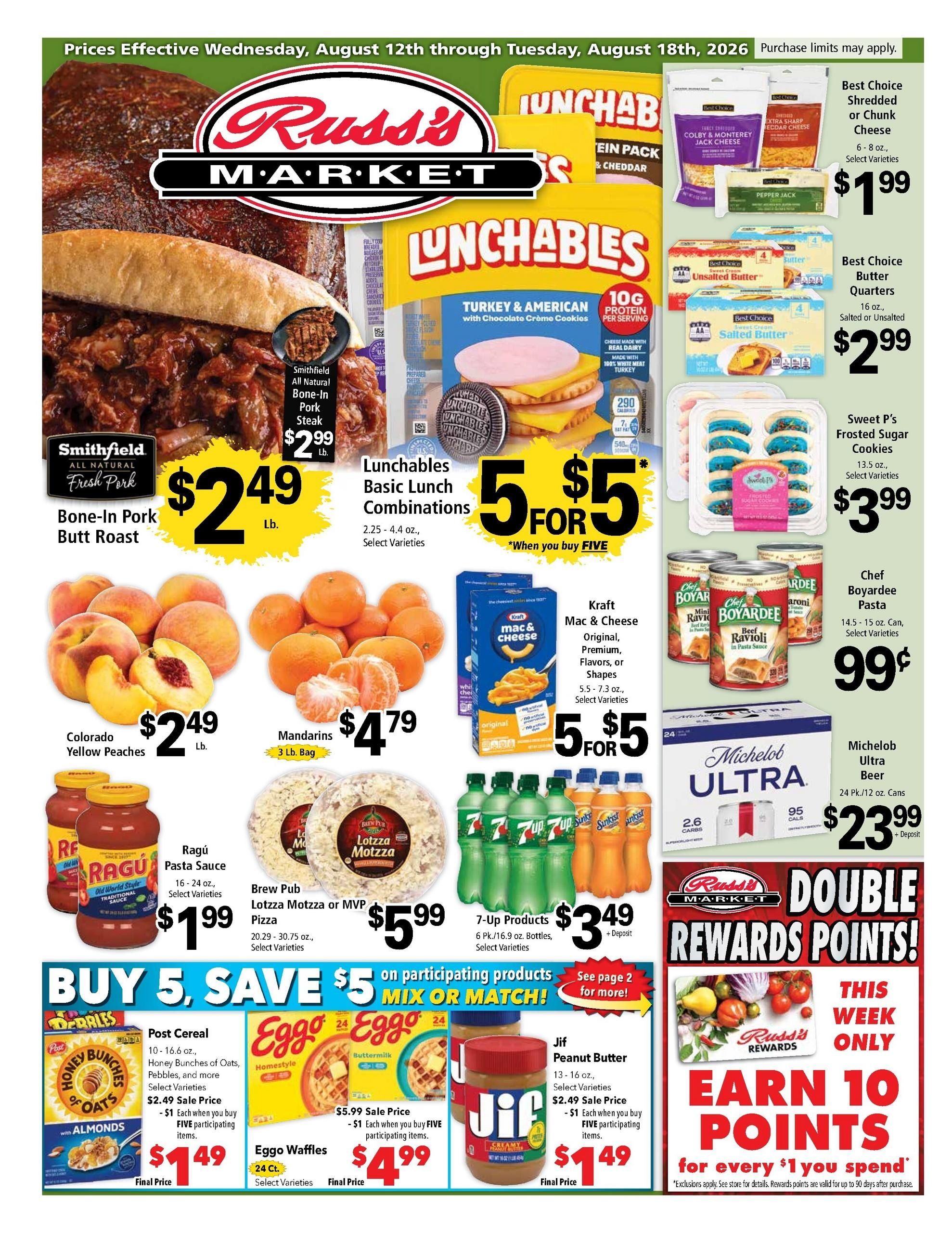 Russ's Market (Treynor–Honey Creek Area, IA) Weekly Ad August 12 - 18, 2026