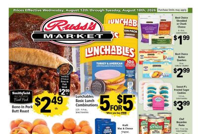 Russ's Market (Treynor–Honey Creek Area, IA) Weekly Ad August 12 - 18, 2026