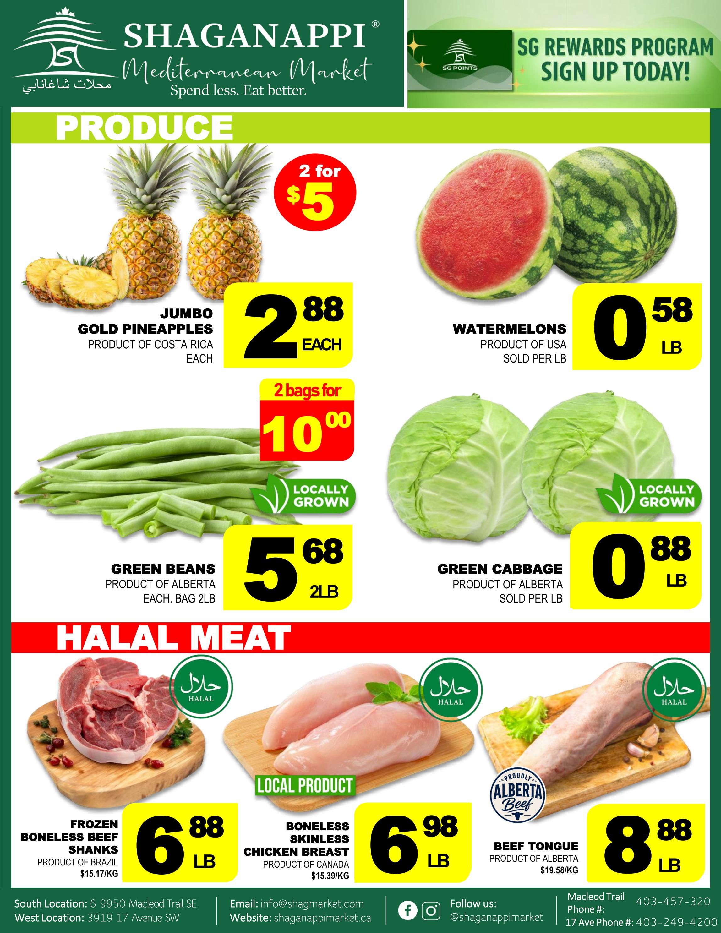 Shaganappi Mediterranean Market Flyer August 13 to 19