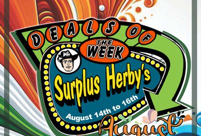Surplus Herby’s Flyer August 14 to 16