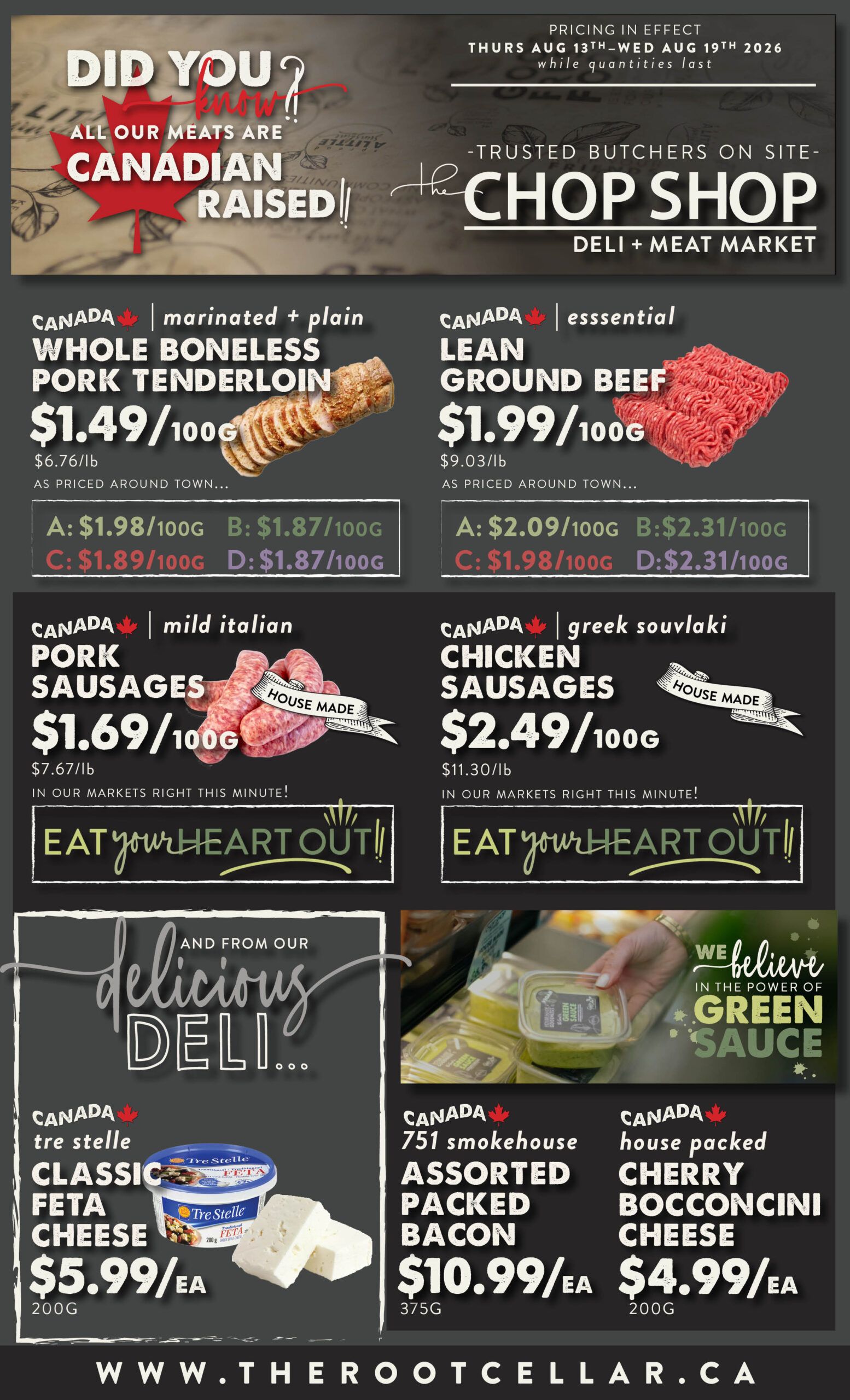 The Root Cellar Flyer August 13 to 19