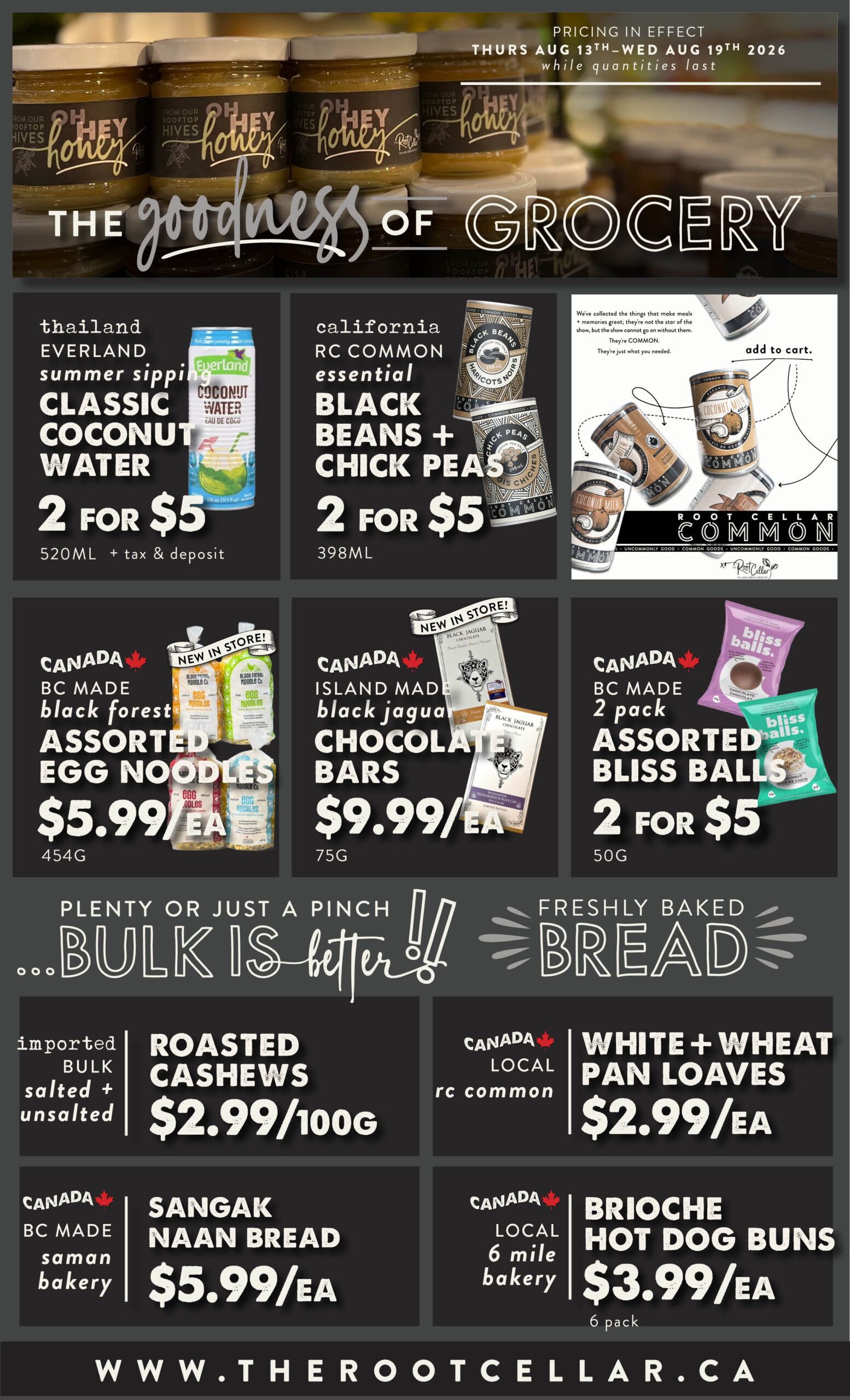 The Root Cellar Flyer August 13 to 19
