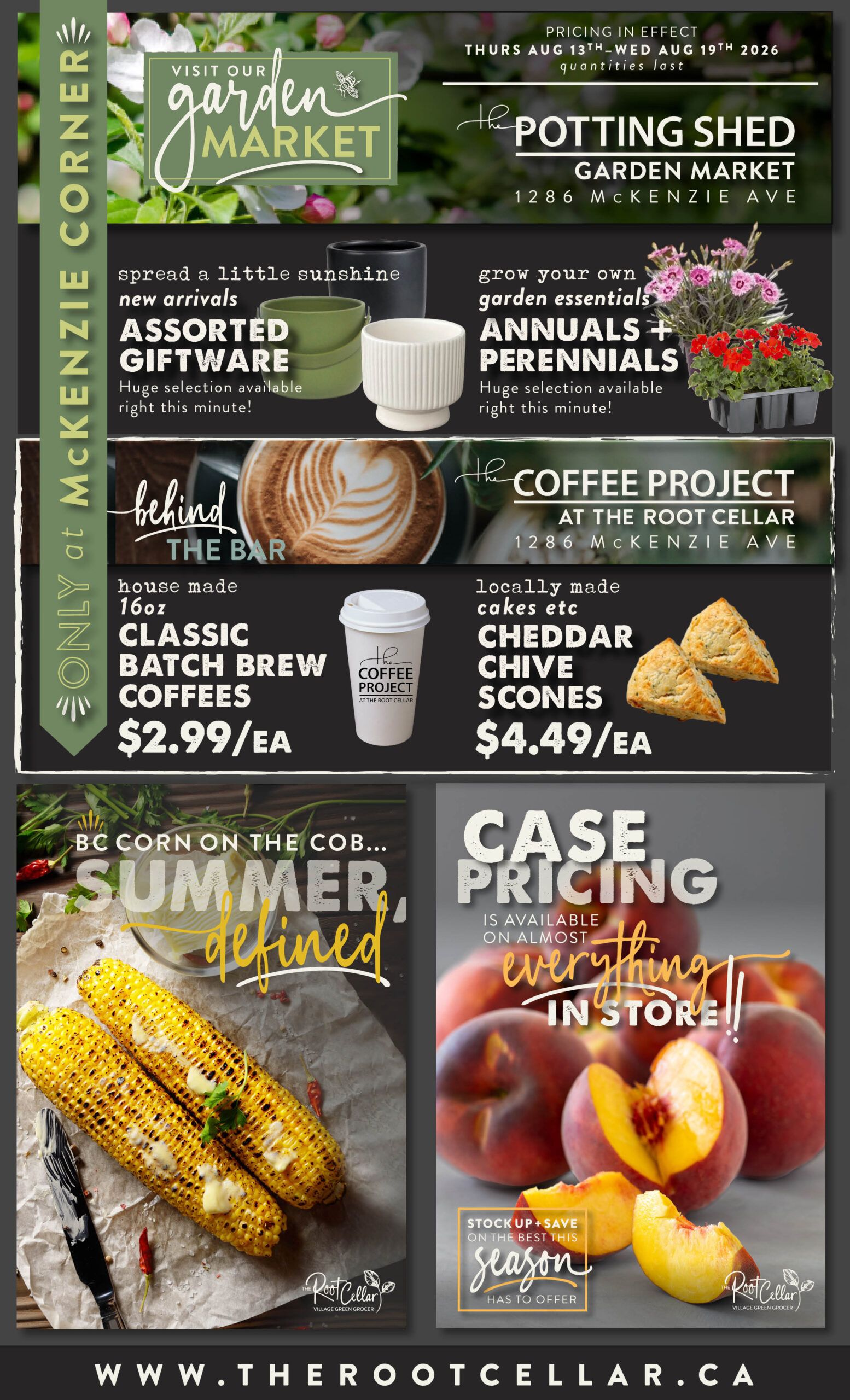 The Root Cellar Flyer August 13 to 19