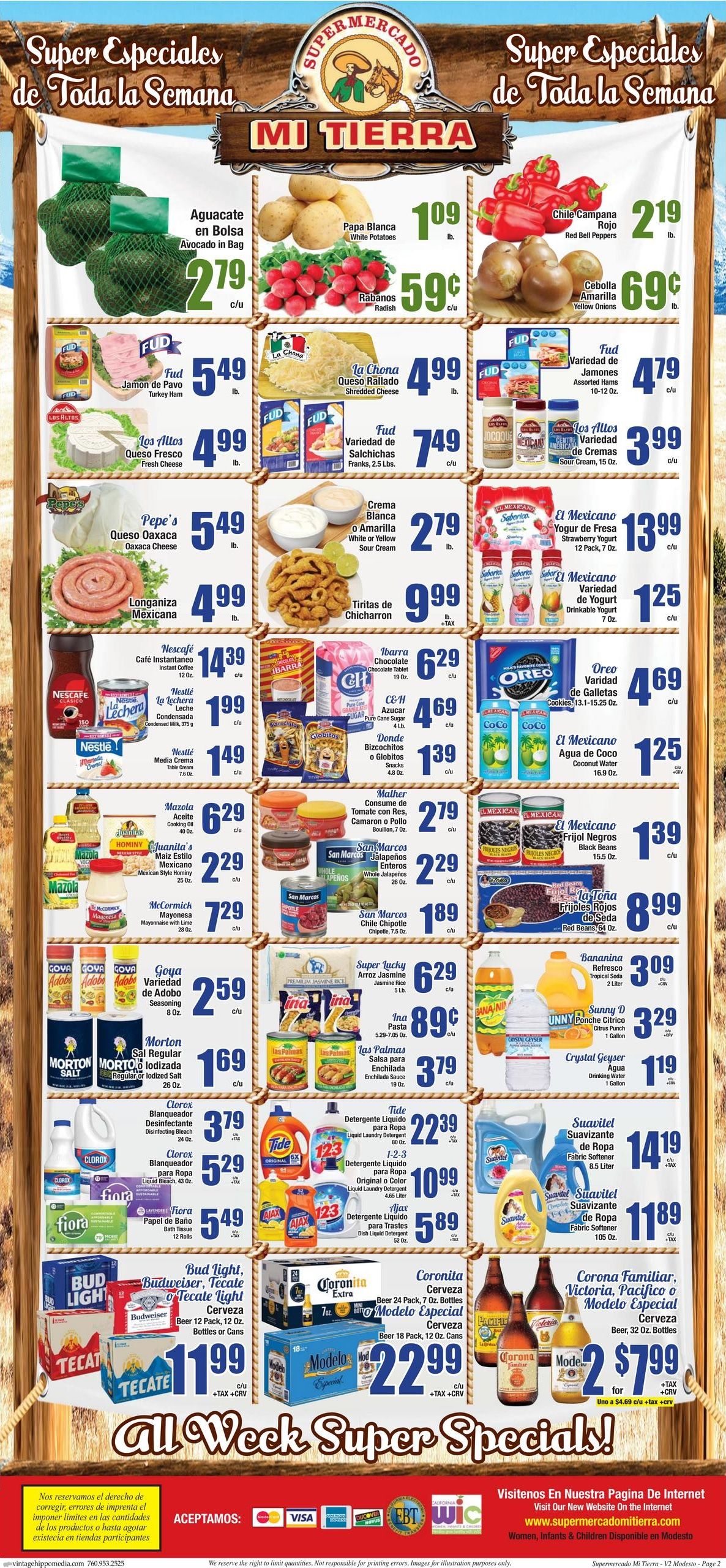 Supermercado Mi Tierra (Modesto–Vernalis Area, CA) Weekly Ad August 12 - 18, 2026