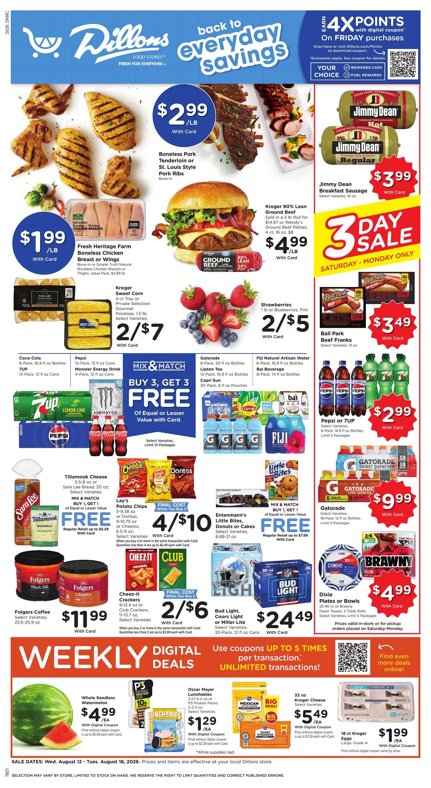 Dillons (Tecumseh–Berryton Area, KS) Weekly Ad August 12 - 18, 2026