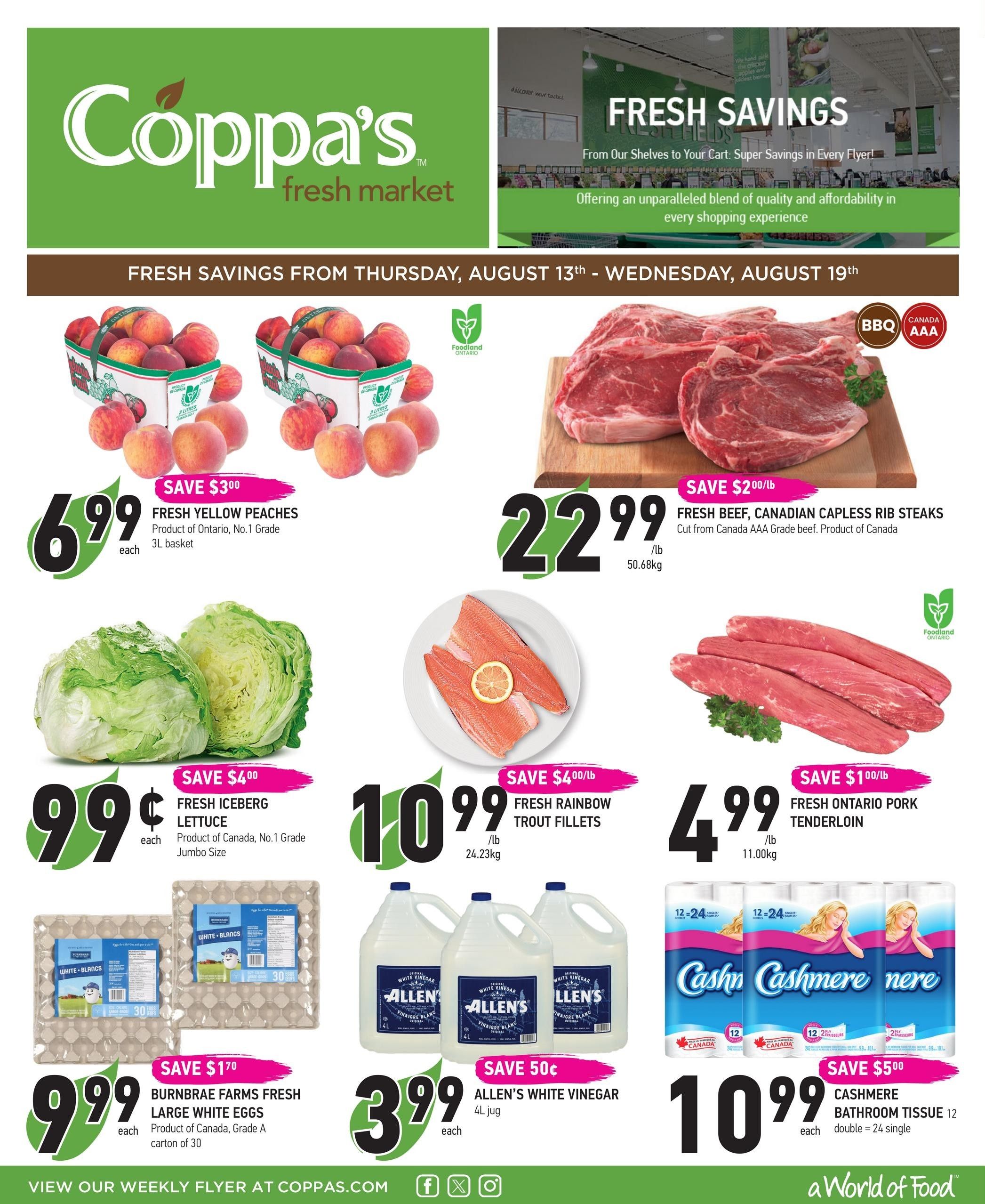 Coppa's Fresh Market Flyer August 13 to 19