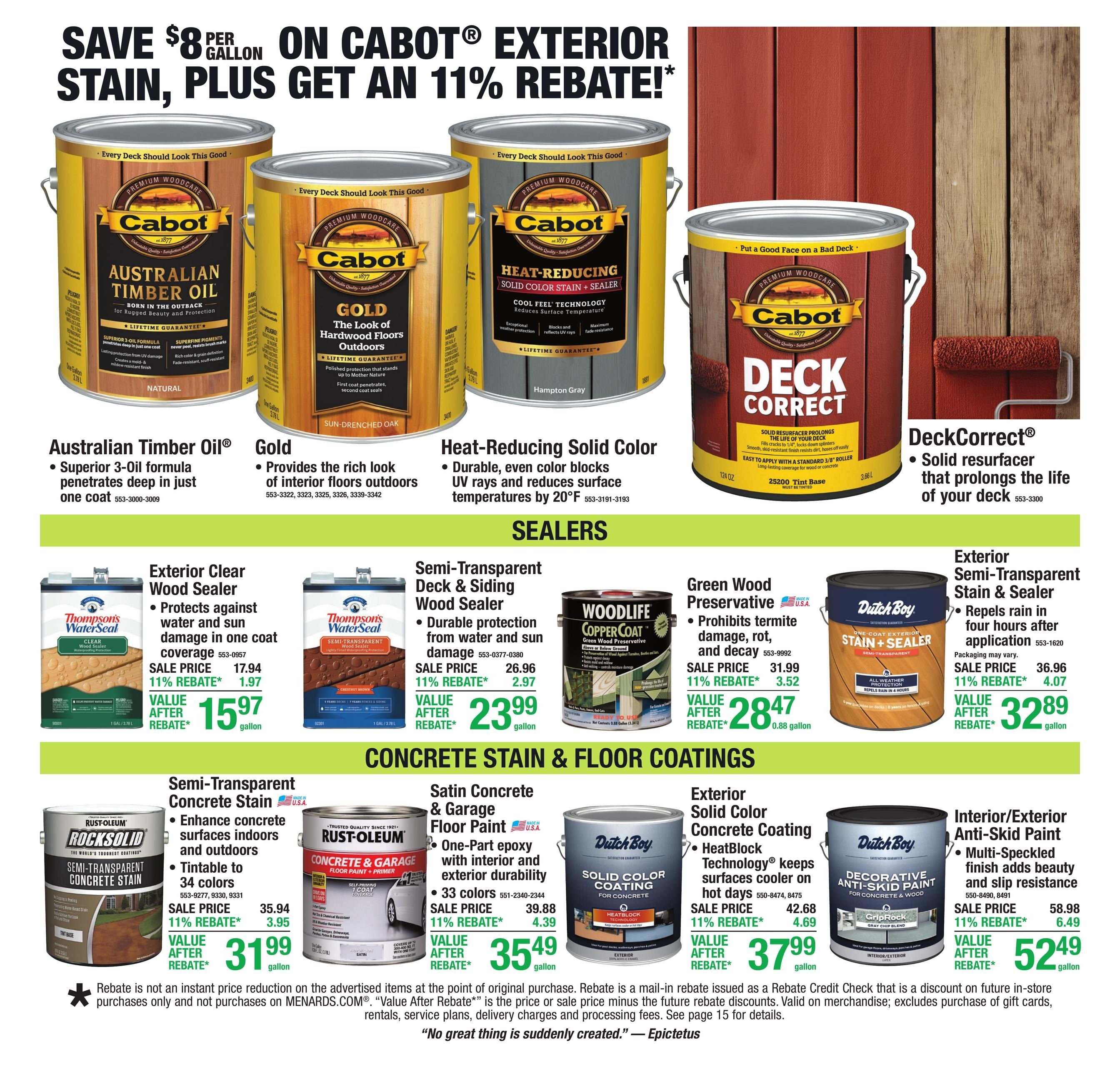 Menards (South Bend–Berrien Springs Area, IN–MI) 11% Rebate Sale Weekly Ad August 13 - 24, 2026