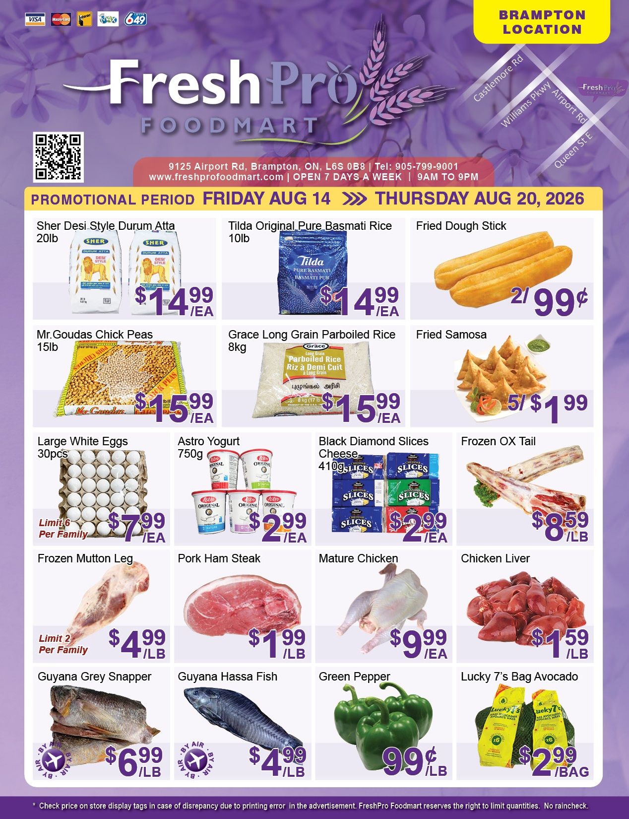FreshPro Foodmart (Brampton) Flyer August 14 to 20
