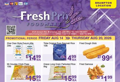 FreshPro Foodmart (Brampton) Flyer August 14 to 20