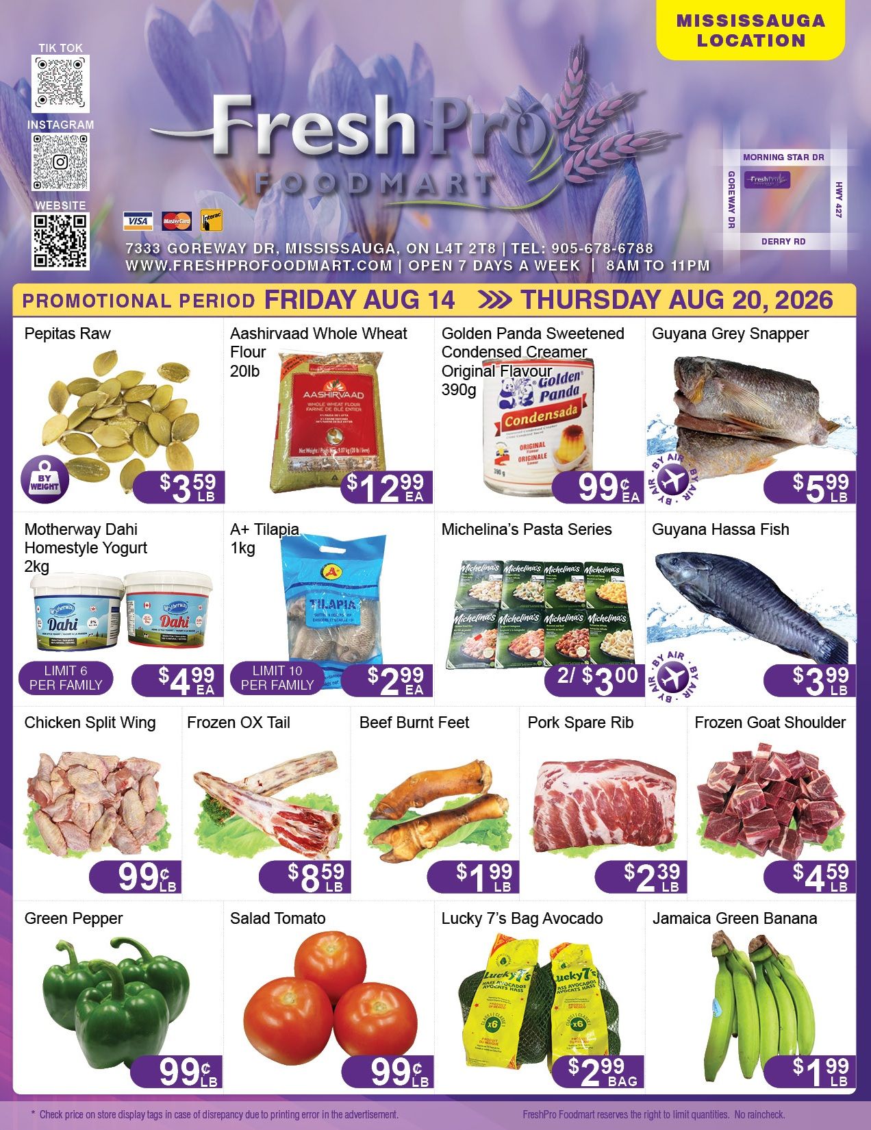 FreshPro Foodmart (Mississauga) Flyer August 14 to 20