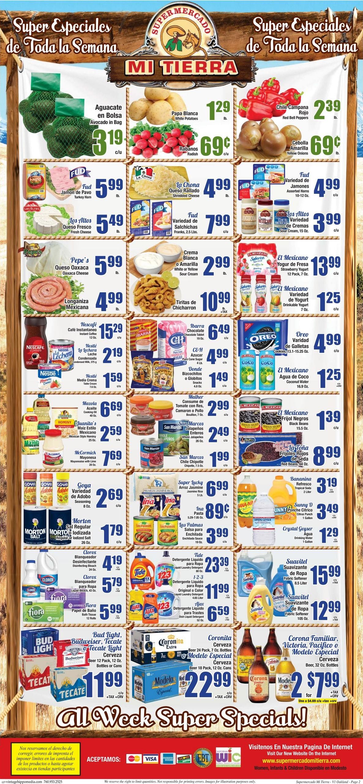 Supermercado Mi Tierra (Hayward–Oakland Area, CA) Weekly Ad August 12 - 18, 2026