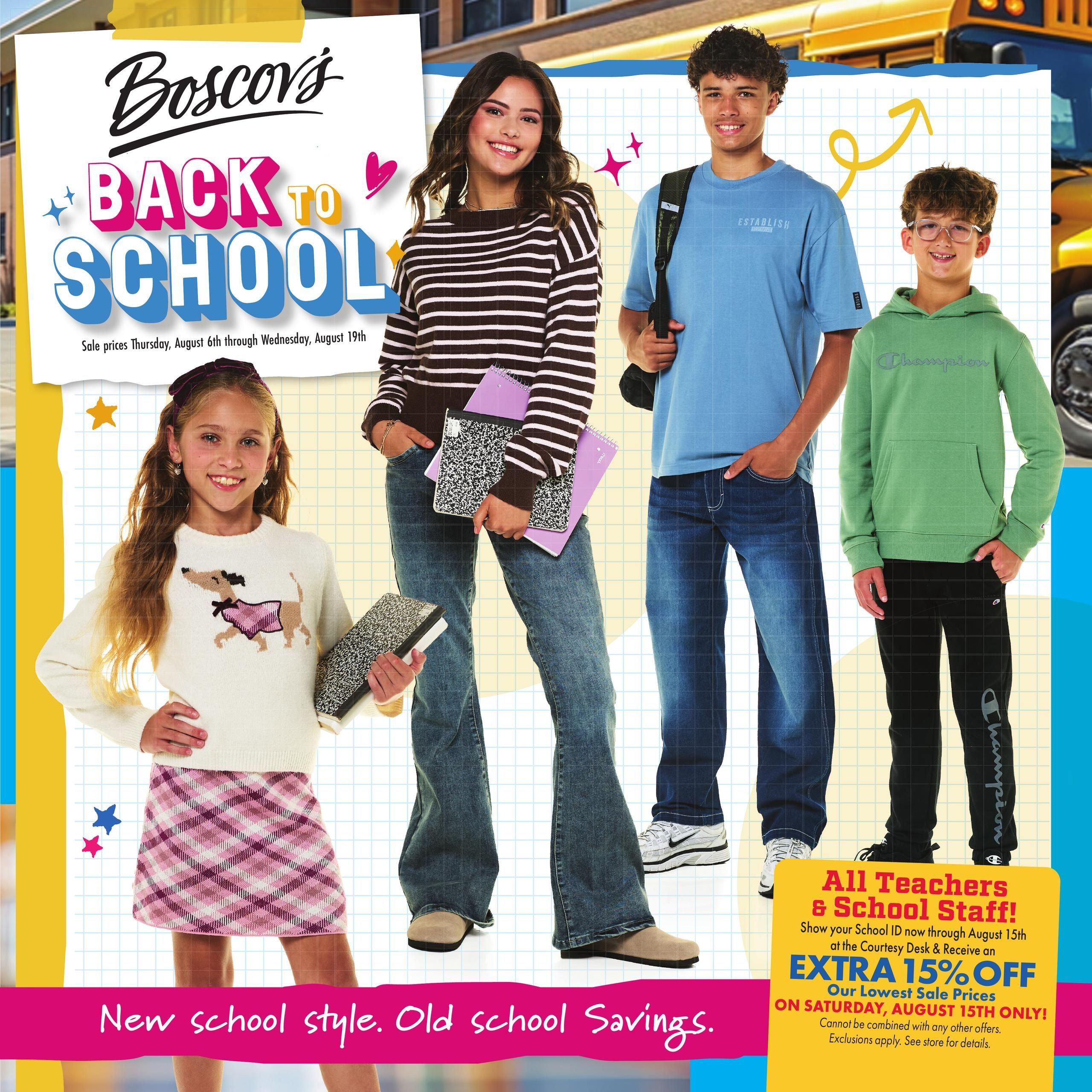 Boscov's (Ansonia Area, CT) Back to School Weekly Ad August 6 - 19, 2026