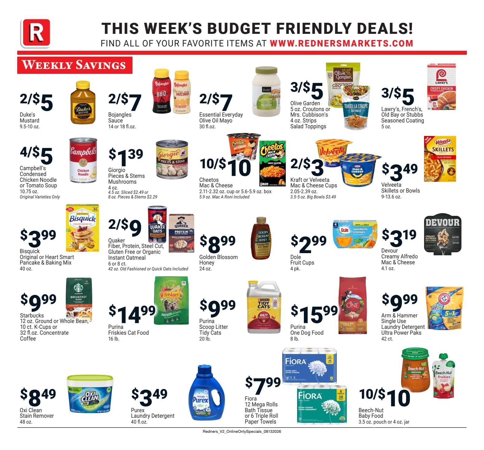 Redner's Markets (Camden and other locations, DE) Weekly Ad August 13 - 19, 2026