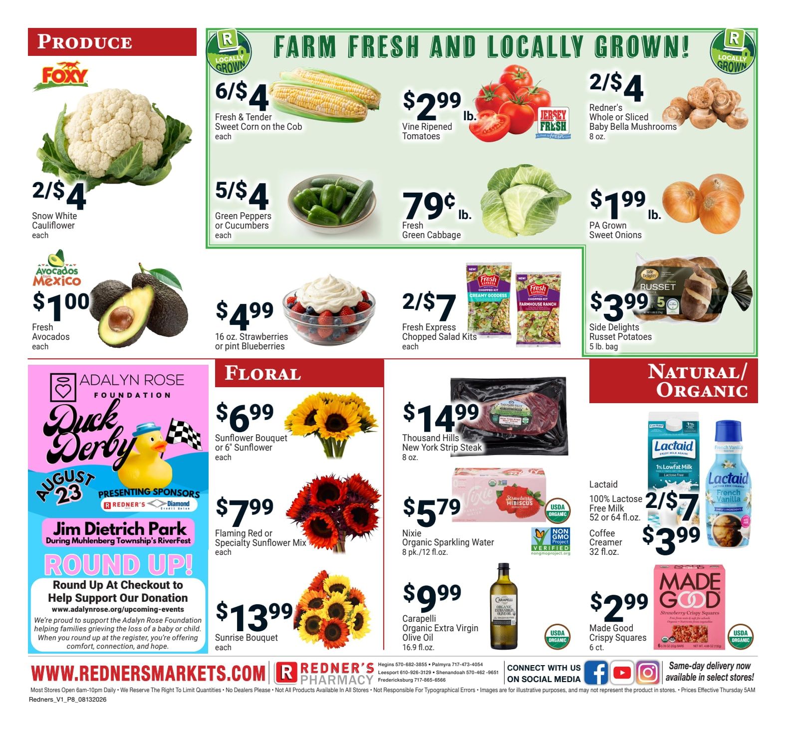 Redner's Markets (Camden and other locations, DE) Weekly Ad August 13 - 19, 2026