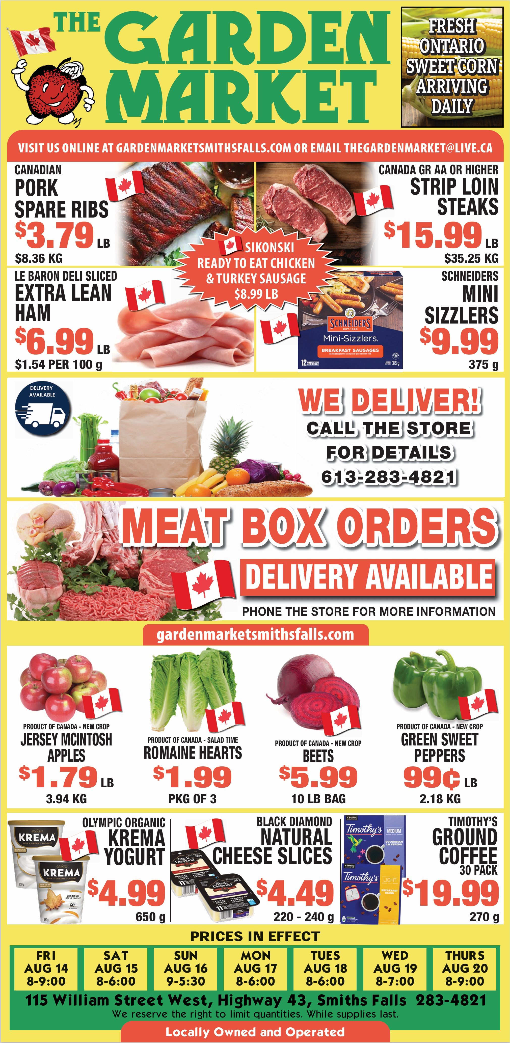 The Garden Market Flyer August 14 to 20