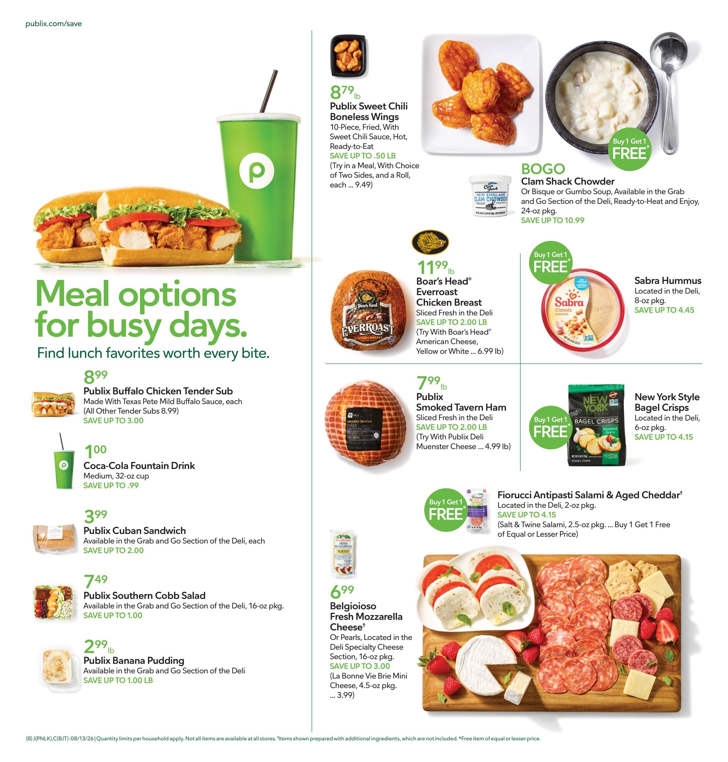 Publix (Tallahassee Area, FL) Weekly Ad August 13 - 19, 2026