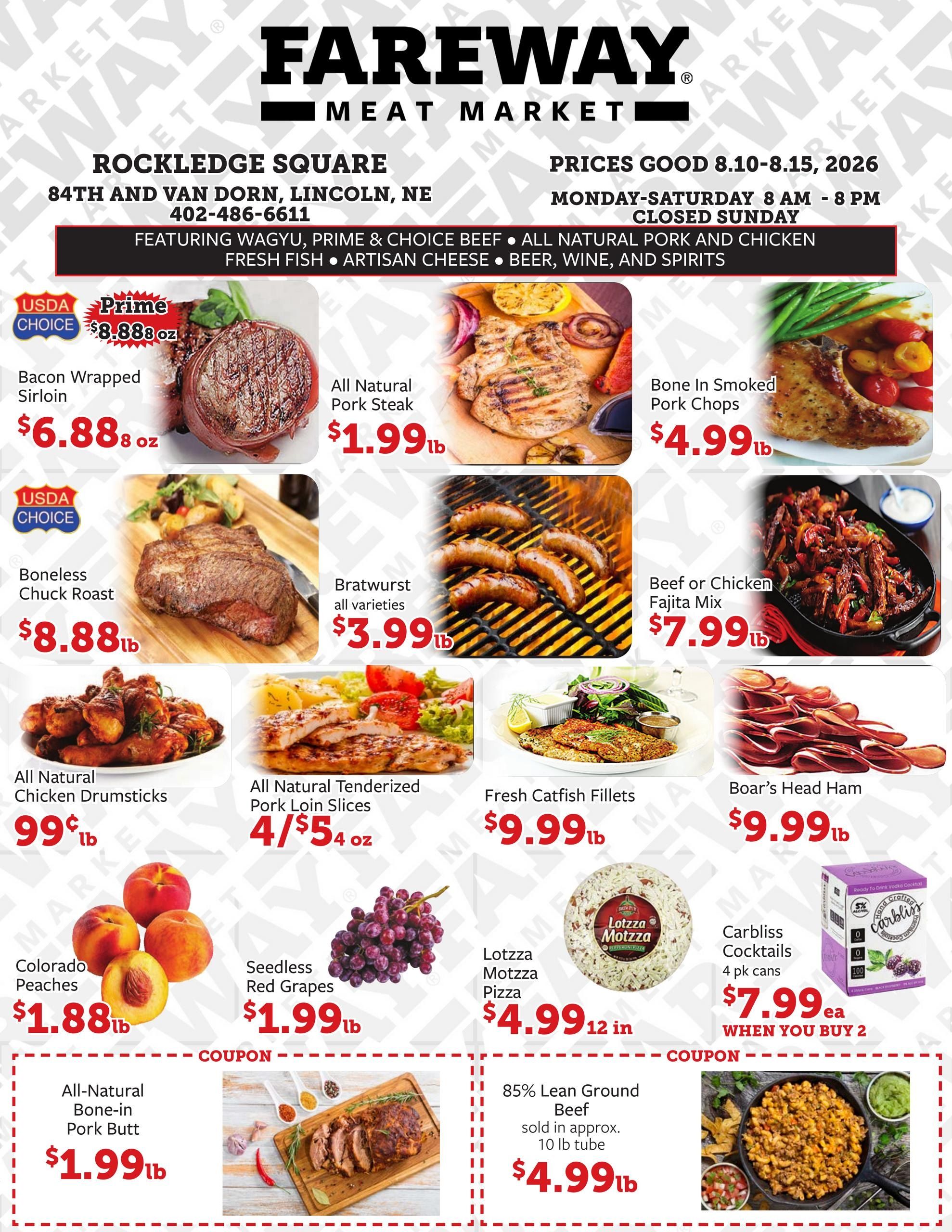 Fareway (Sprague–Hickman Area, NE) Weekly Ad August 10 - 15, 2026