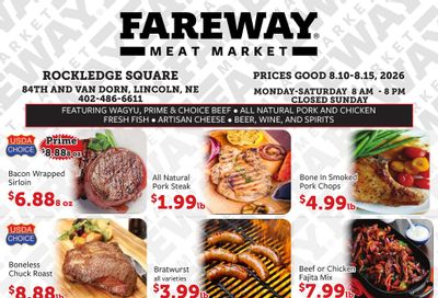 Fareway (Sprague–Hickman Area, NE) Weekly Ad August 10 - 15, 2026