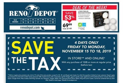 Reno Depot (ON) Flyer November 14 to 20