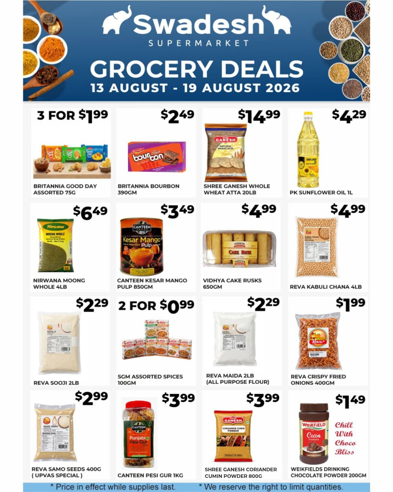 Swadesh Supermarket Flyer August 13 to 19