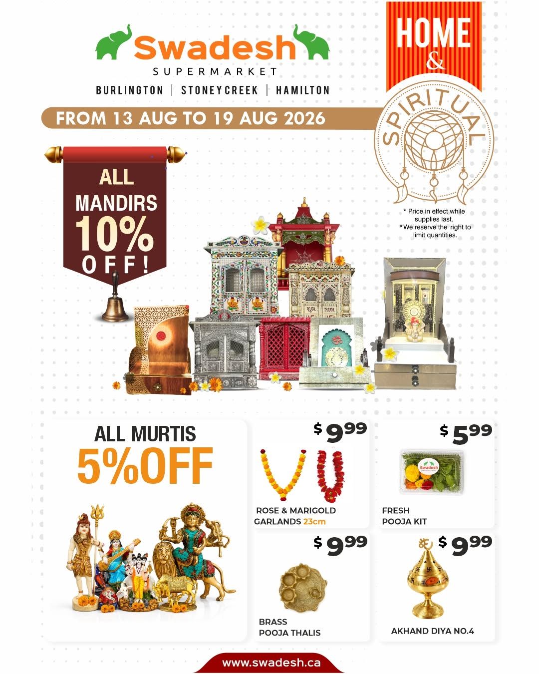 Swadesh Supermarket Flyer August 13 to 19