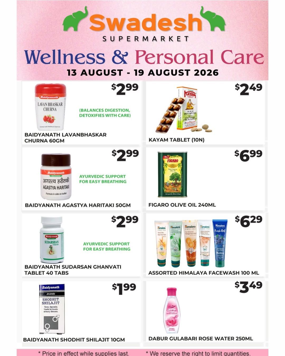 Swadesh Supermarket Flyer August 13 to 19
