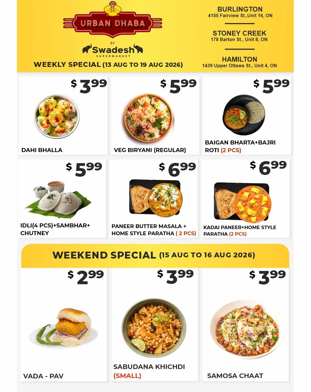 Swadesh Supermarket Flyer August 13 to 19
