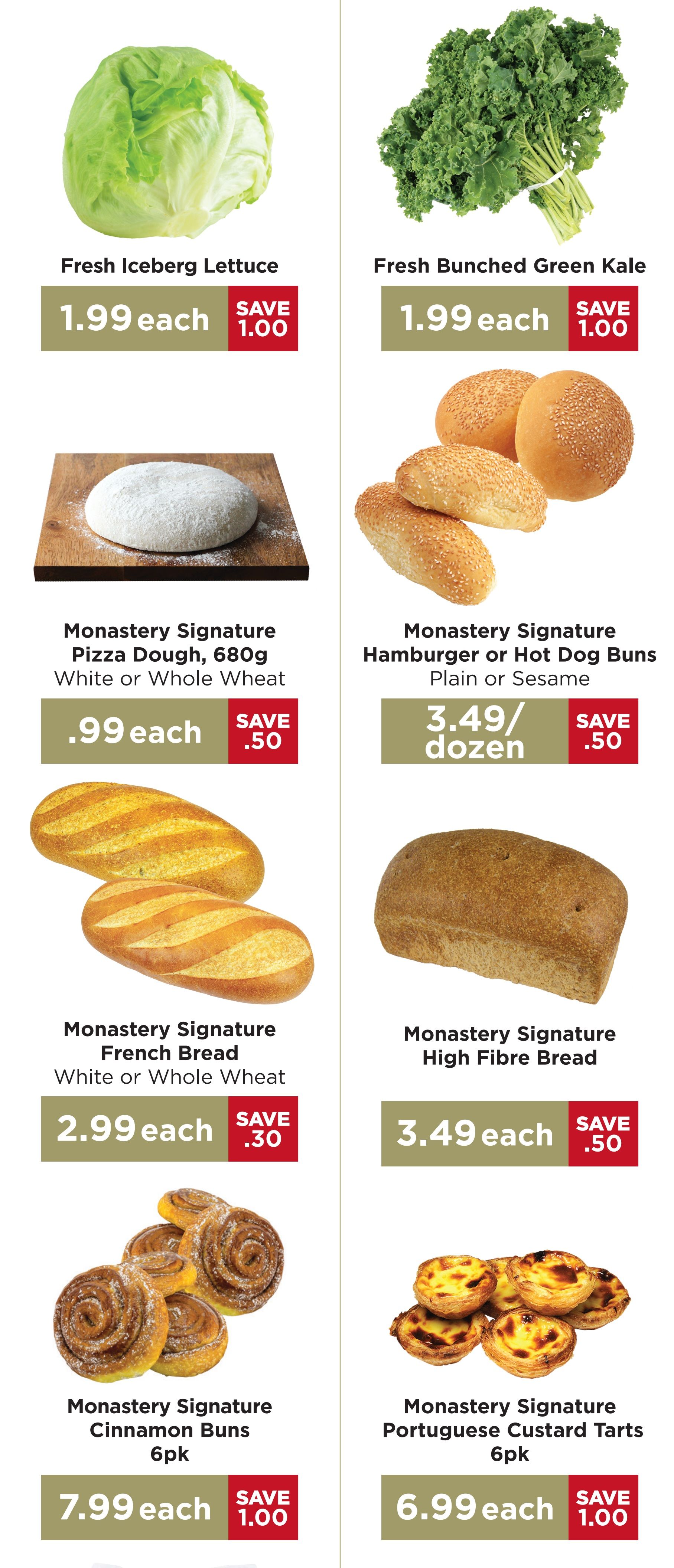 Monastery Bakery Flyer August 13 to 26