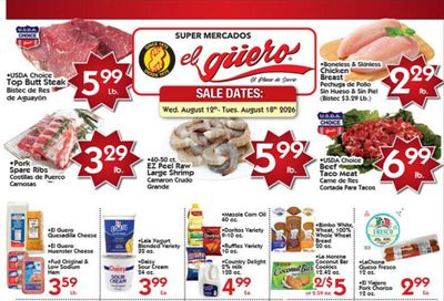 Super Mercados El Guero Weekly Ad August 12 - 18, 2026