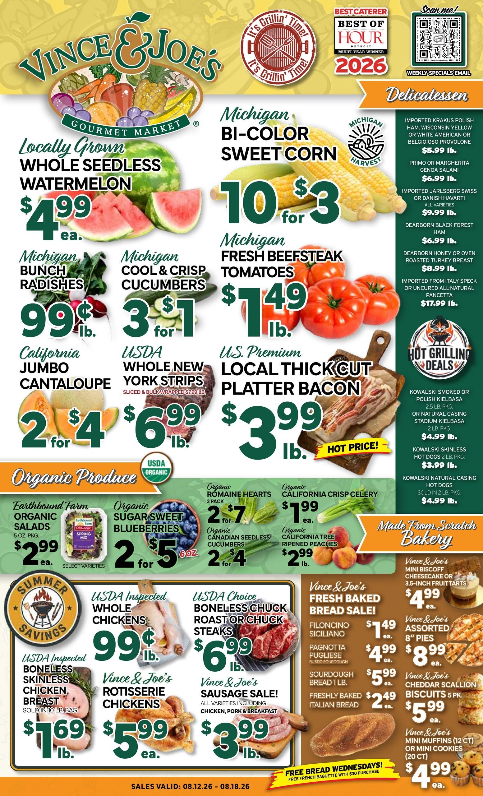 Vince And Joes Gourmet Market (Warren–Sterling Heights Area, MI) Weekly Ad August 12 - 18, 2026