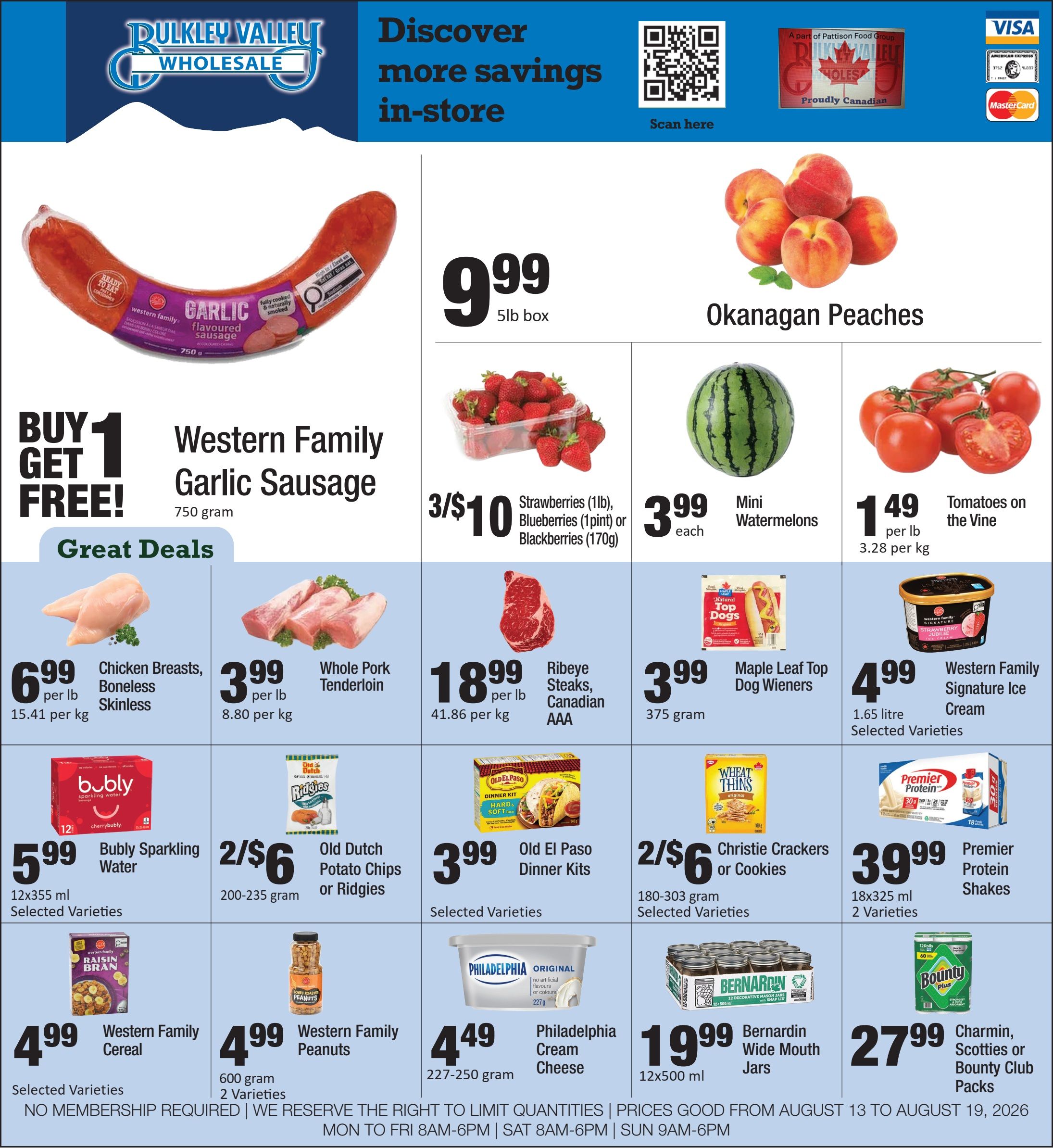 Bulkley Valley Wholesale Flyer August 13 to 19