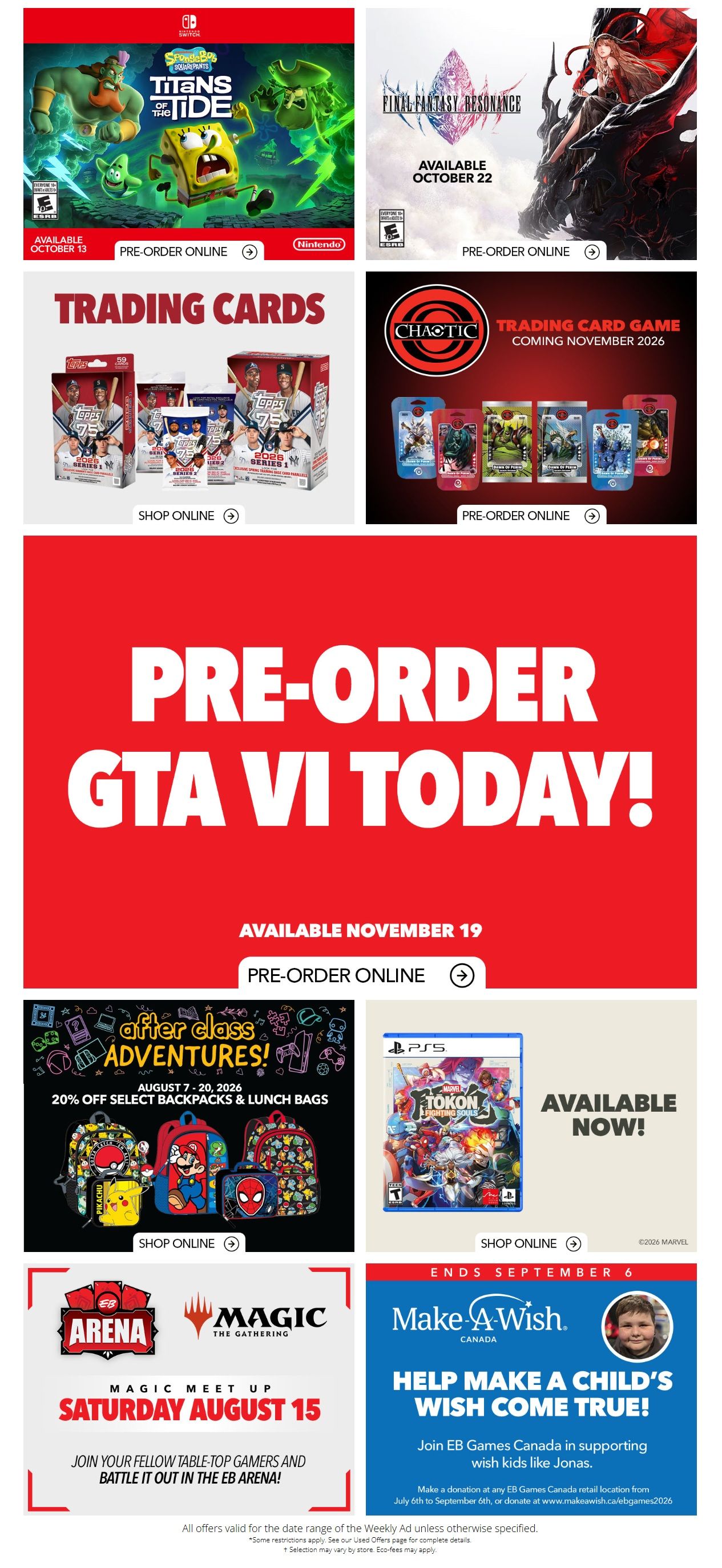 EB Games Flyer August 13 to 19